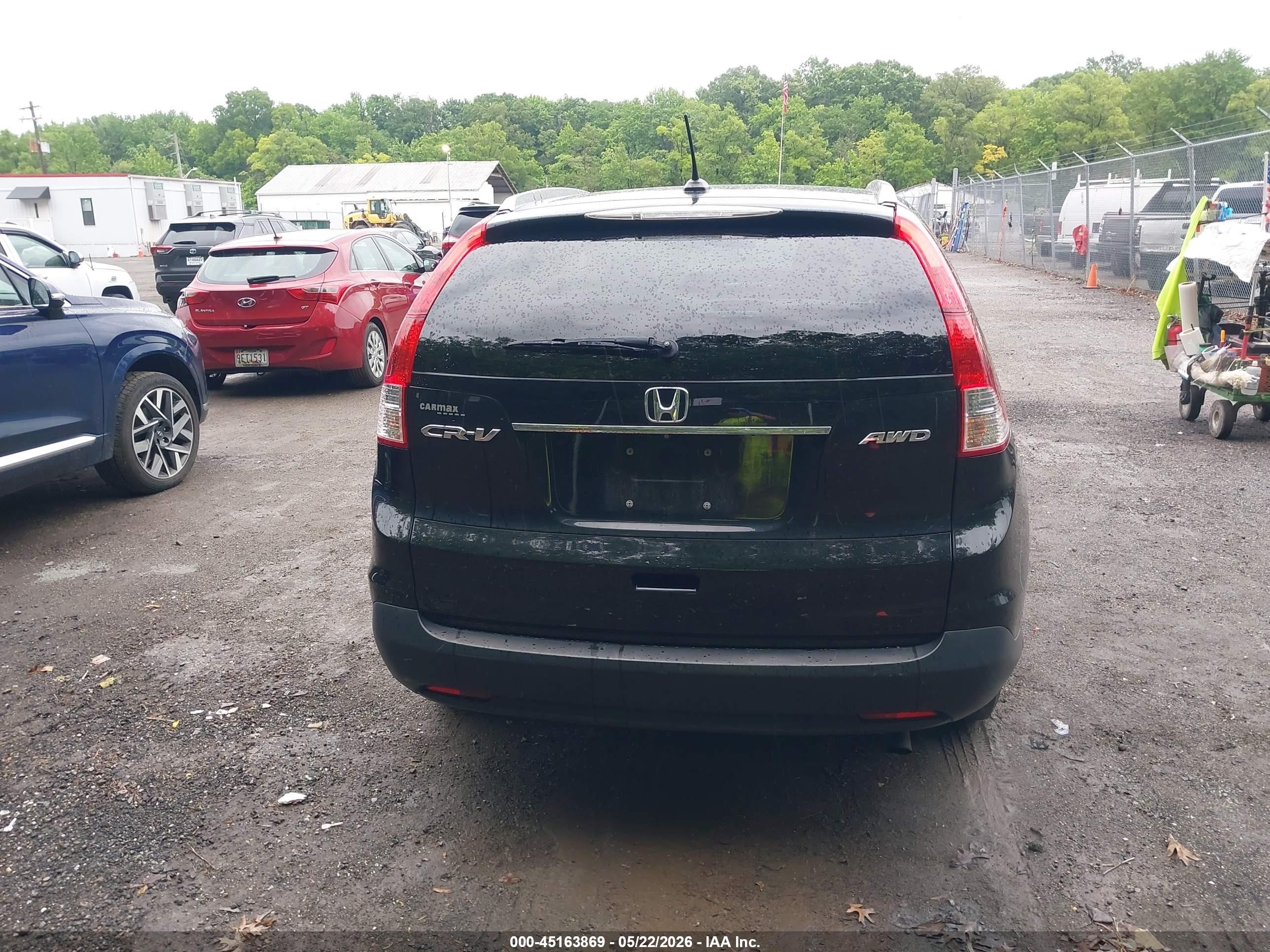 2014 Honda Cr-v Ex-l Black vin: 5J6RM4H74EL022698