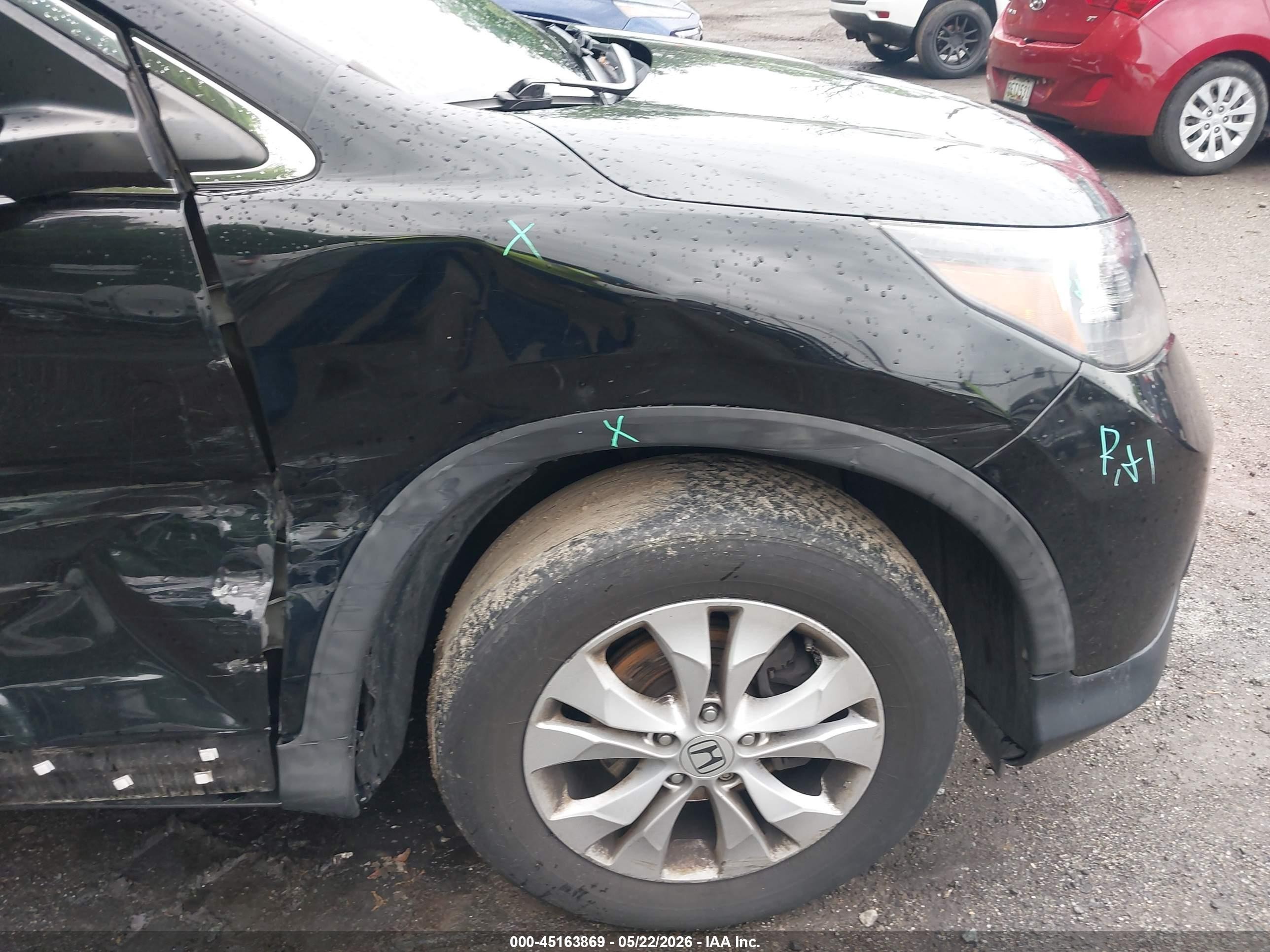 2014 Honda Cr-v Ex-l Black vin: 5J6RM4H74EL022698