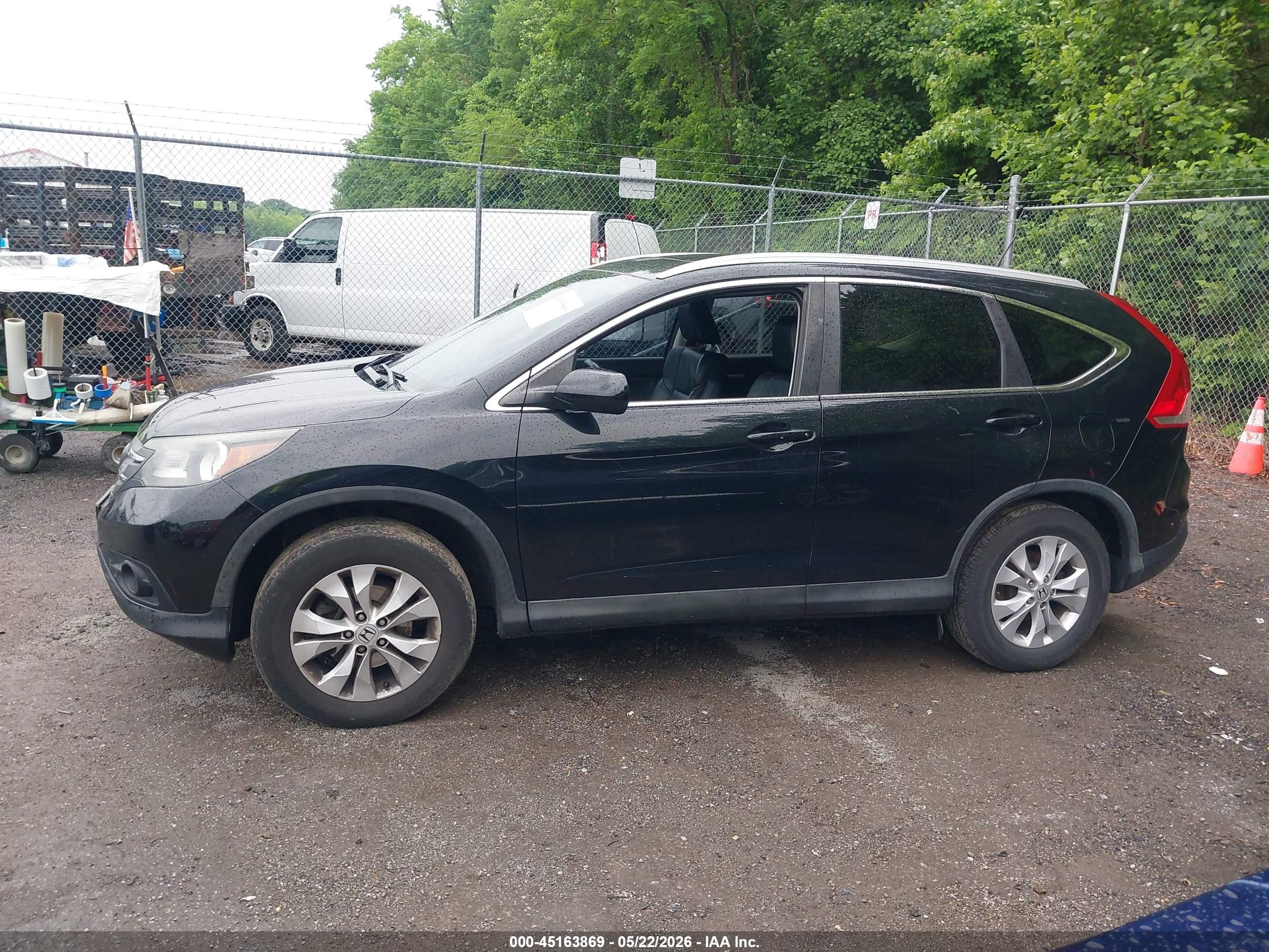 2014 Honda Cr-v Ex-l Black vin: 5J6RM4H74EL022698