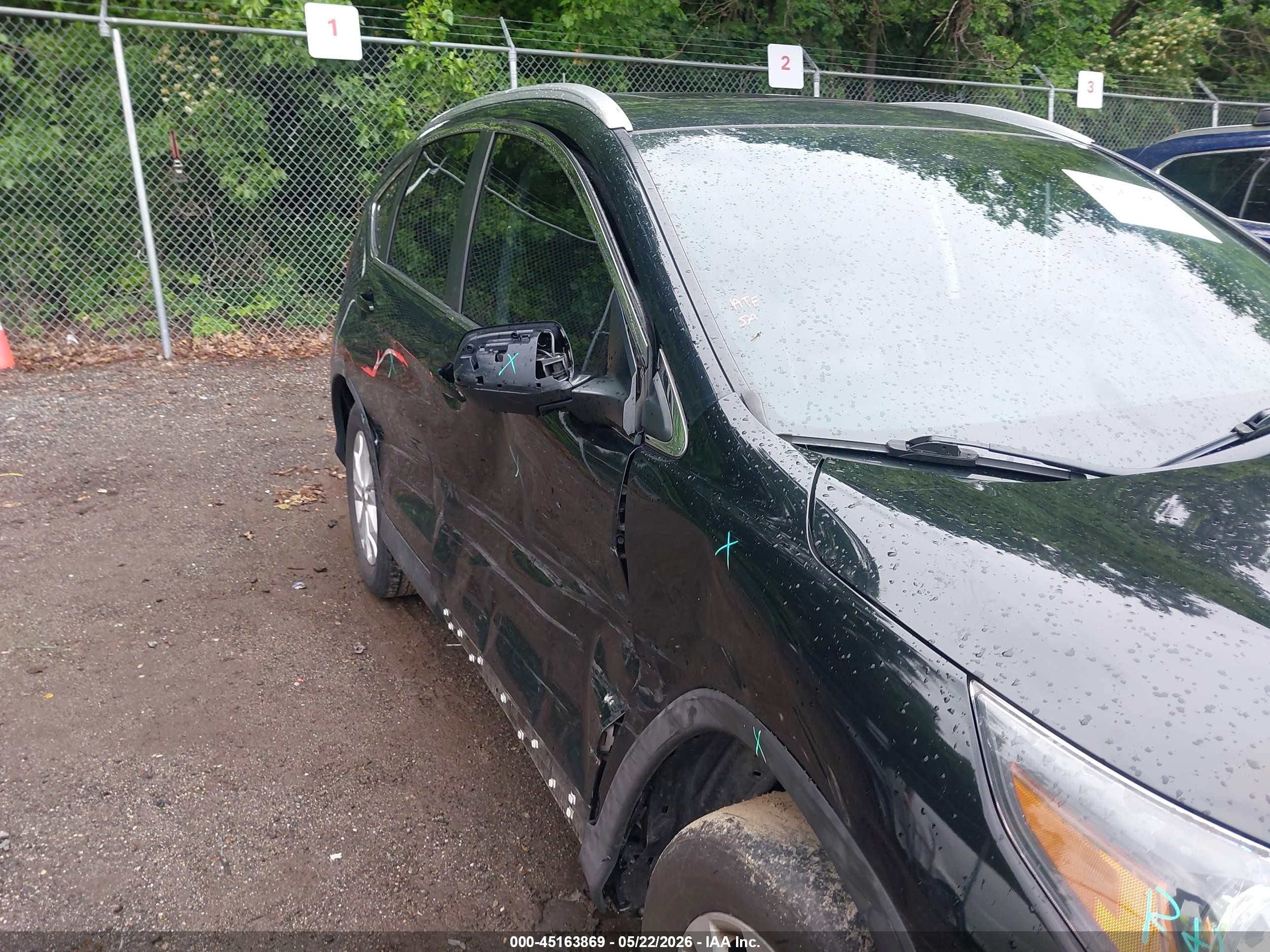 2014 Honda Cr-v Ex-l Black vin: 5J6RM4H74EL022698