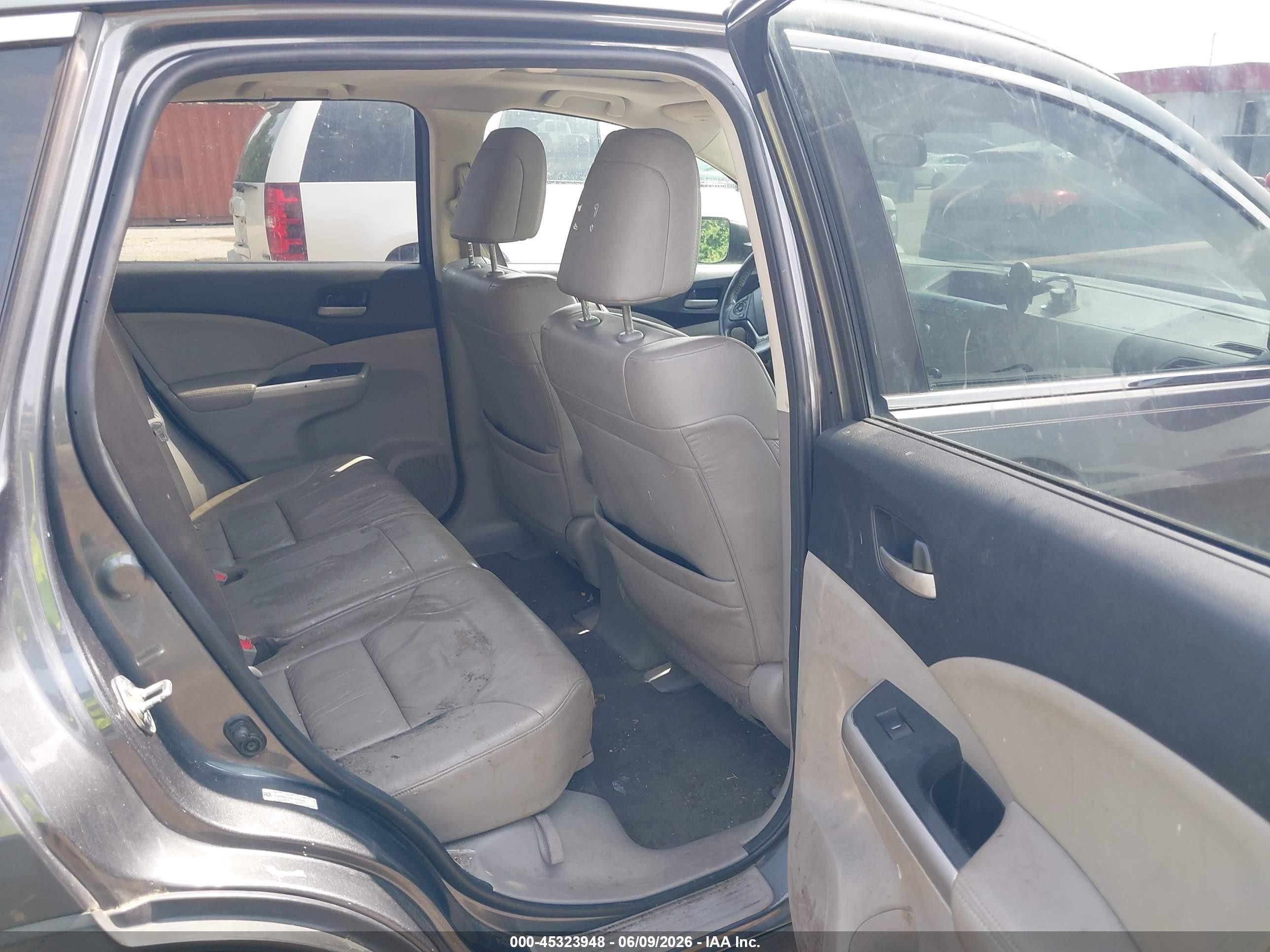 2014 Honda Cr-v Ex-l Gray vin: 5J6RM4H74EL040585