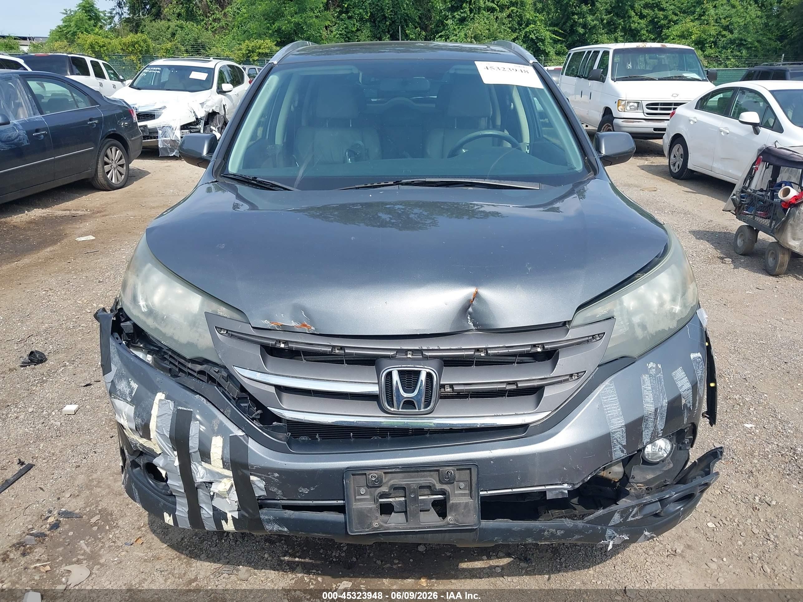 2014 Honda Cr-v Ex-l Gray vin: 5J6RM4H74EL040585