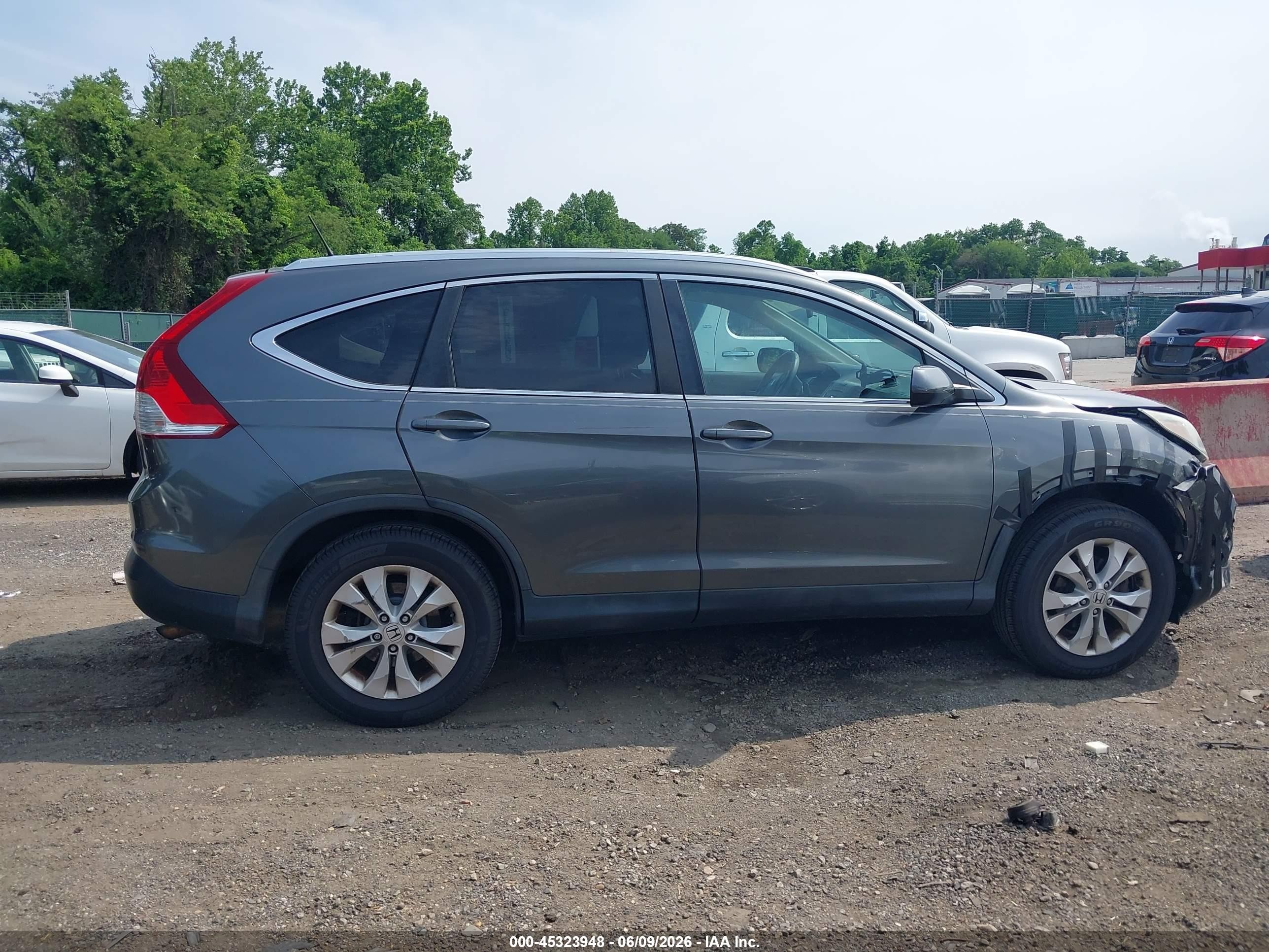 2014 Honda Cr-v Ex-l Gray vin: 5J6RM4H74EL040585