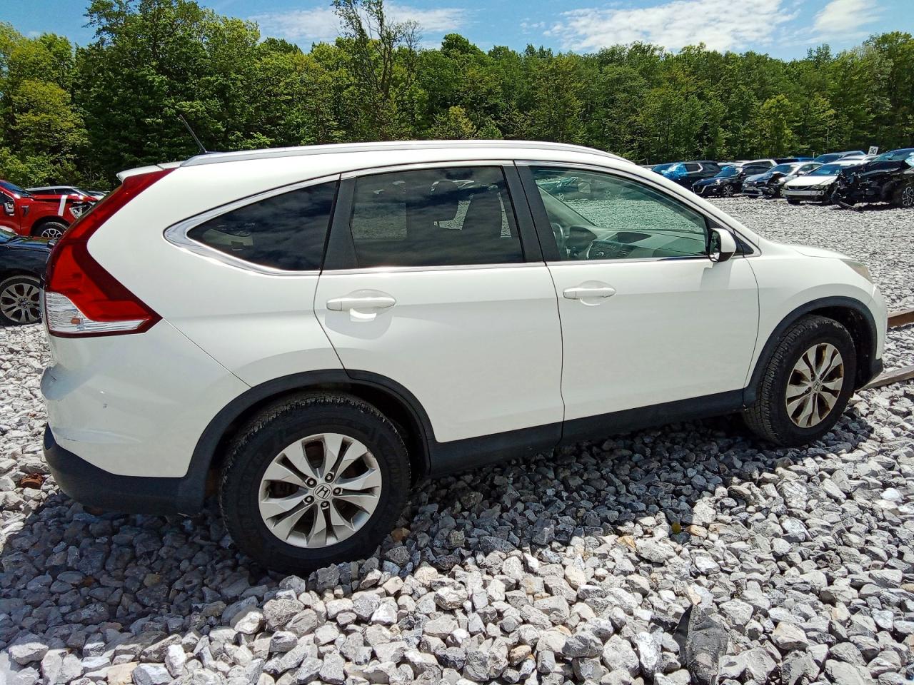 2014 Honda Cr-v Exl White vin: 5J6RM4H74EL060934