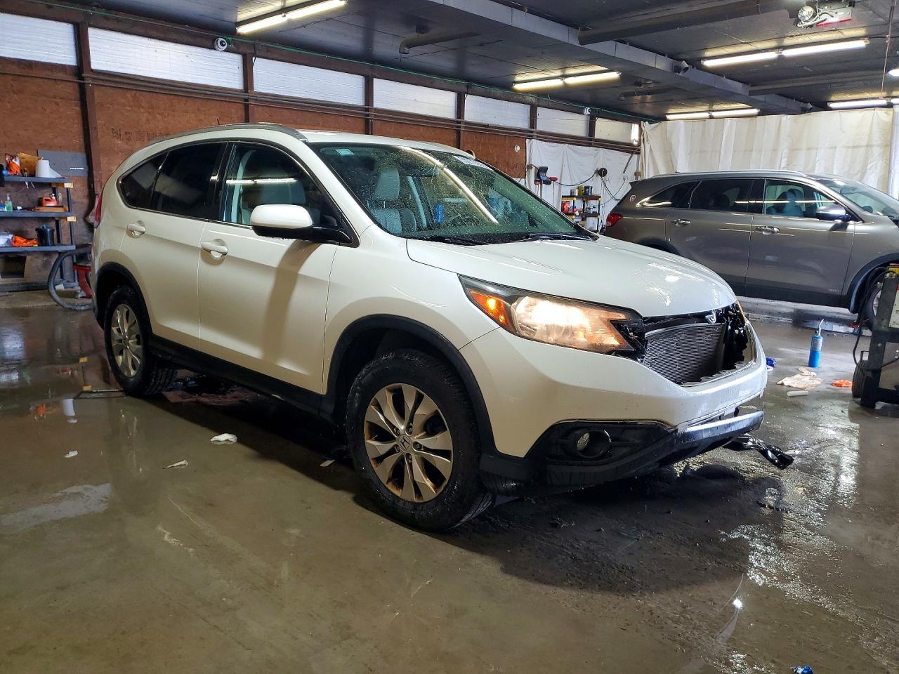 2014 Honda Cr-v Exl White vin: 5J6RM4H74EL060934