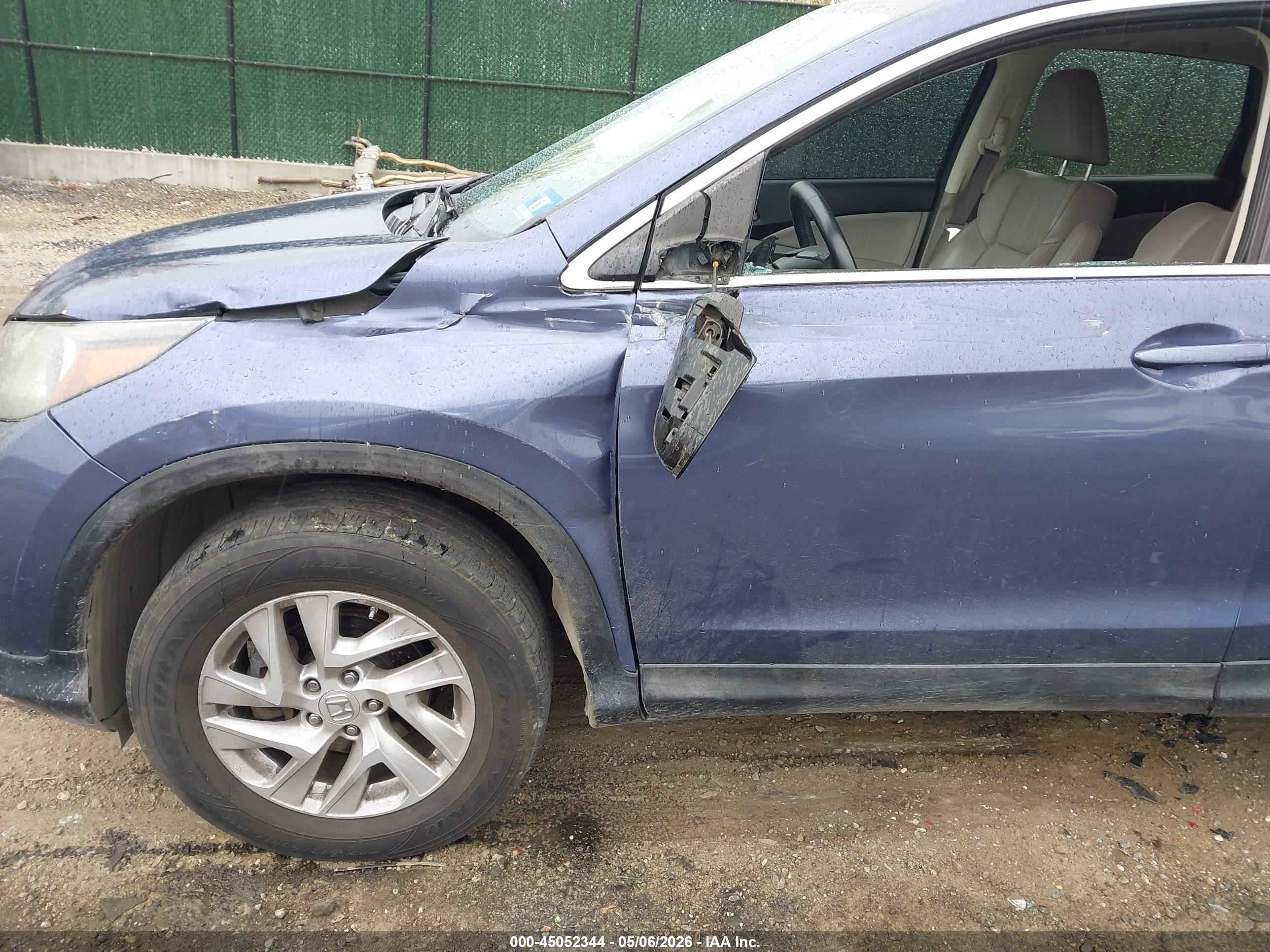 2014 Honda Cr-v Ex-l Blue vin: 5J6RM4H74EL073229