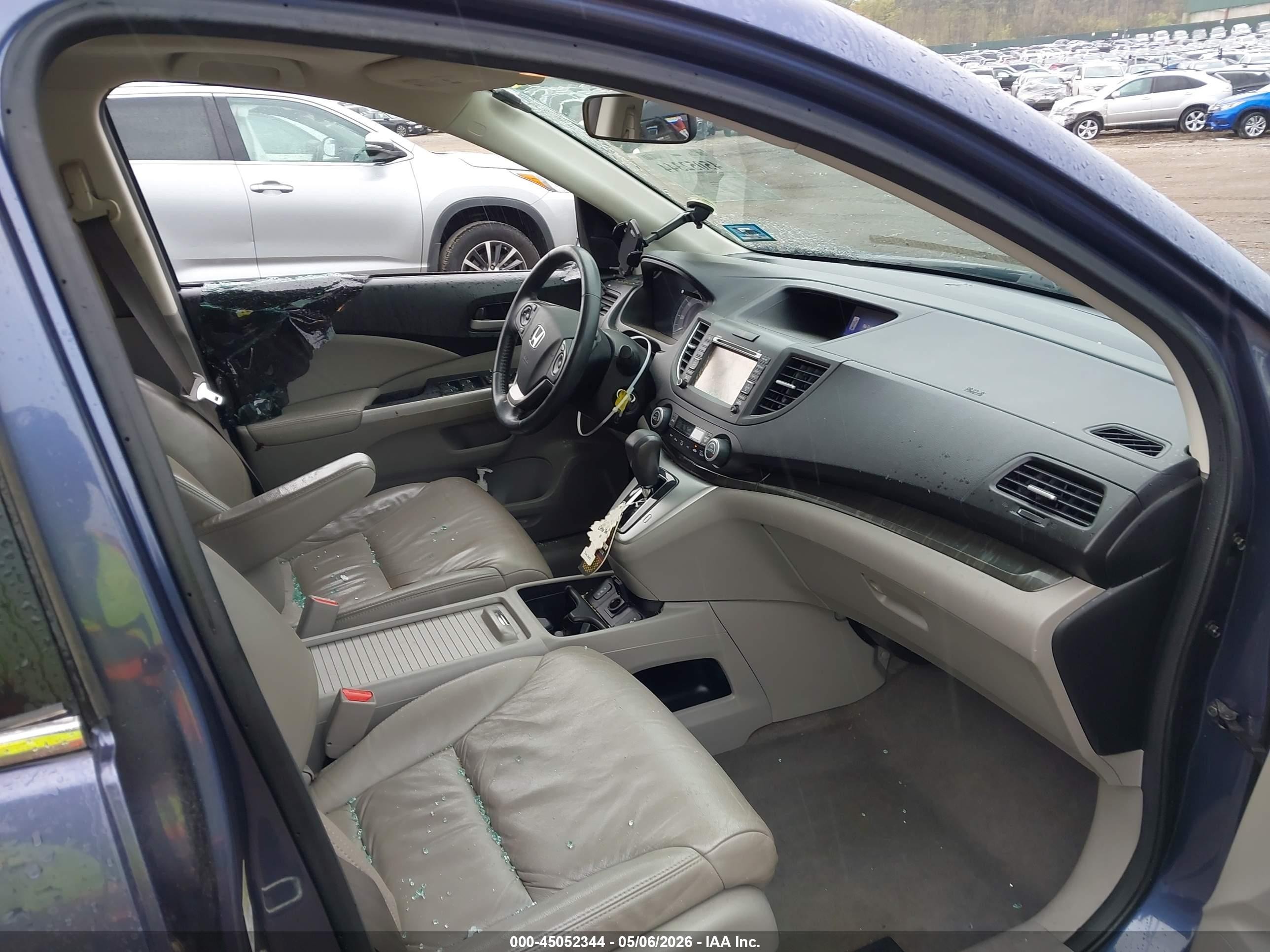2014 Honda Cr-v Ex-l Blue vin: 5J6RM4H74EL073229