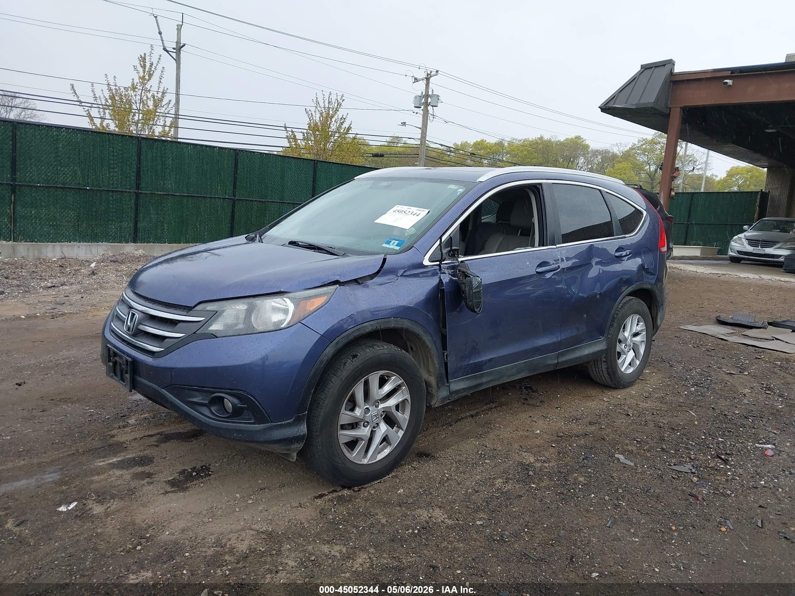 2014 Honda Cr-v Ex-l Blue vin: 5J6RM4H74EL073229