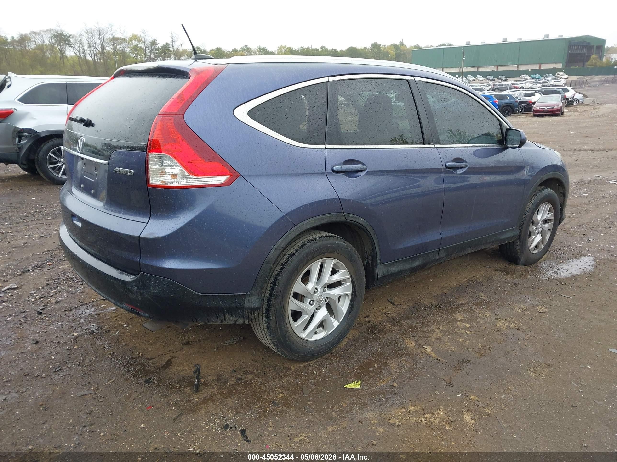 2014 Honda Cr-v Ex-l Blue vin: 5J6RM4H74EL073229