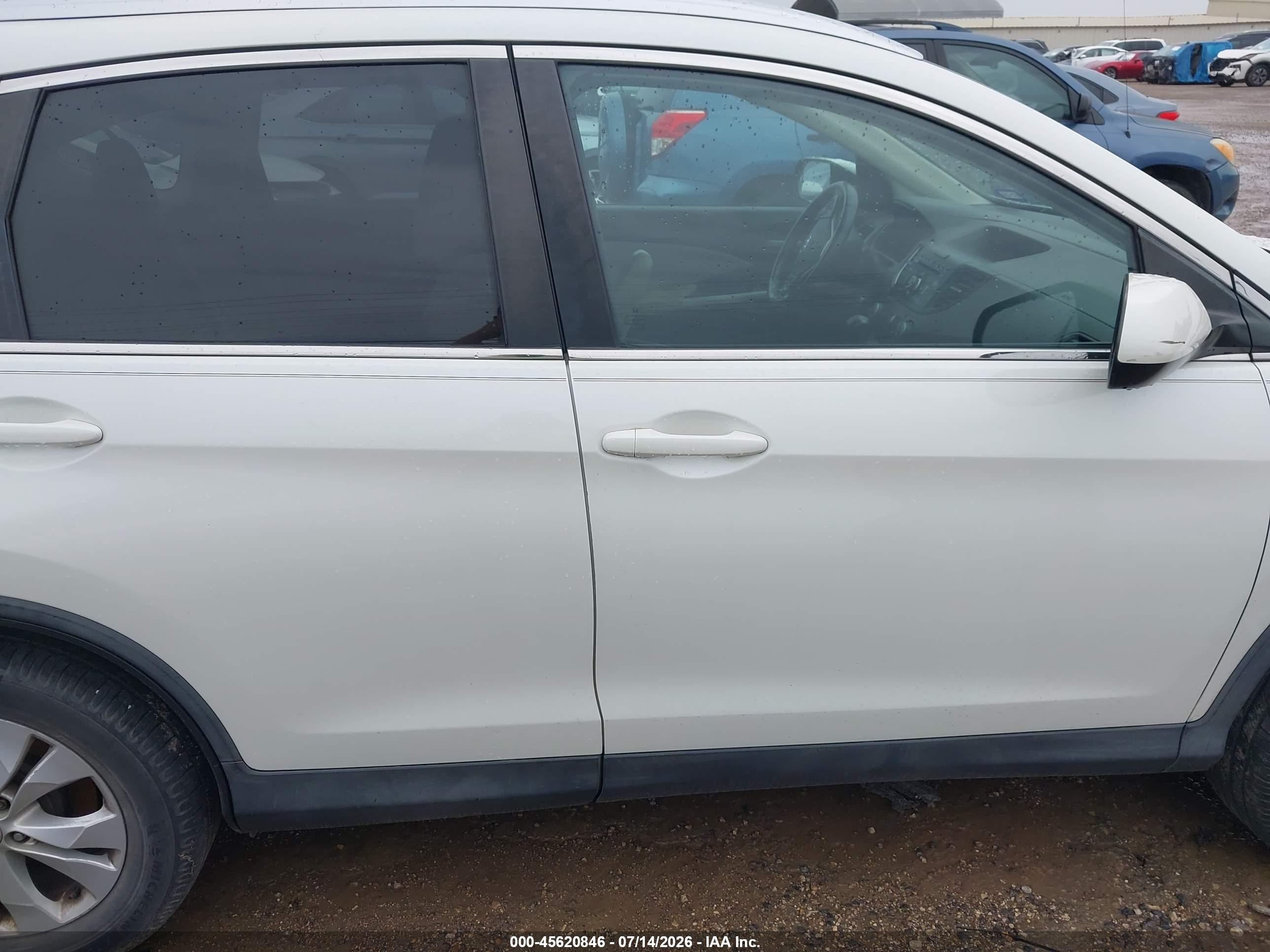 2014 Honda Cr-v Ex-l White vin: 5J6RM4H74EL076292