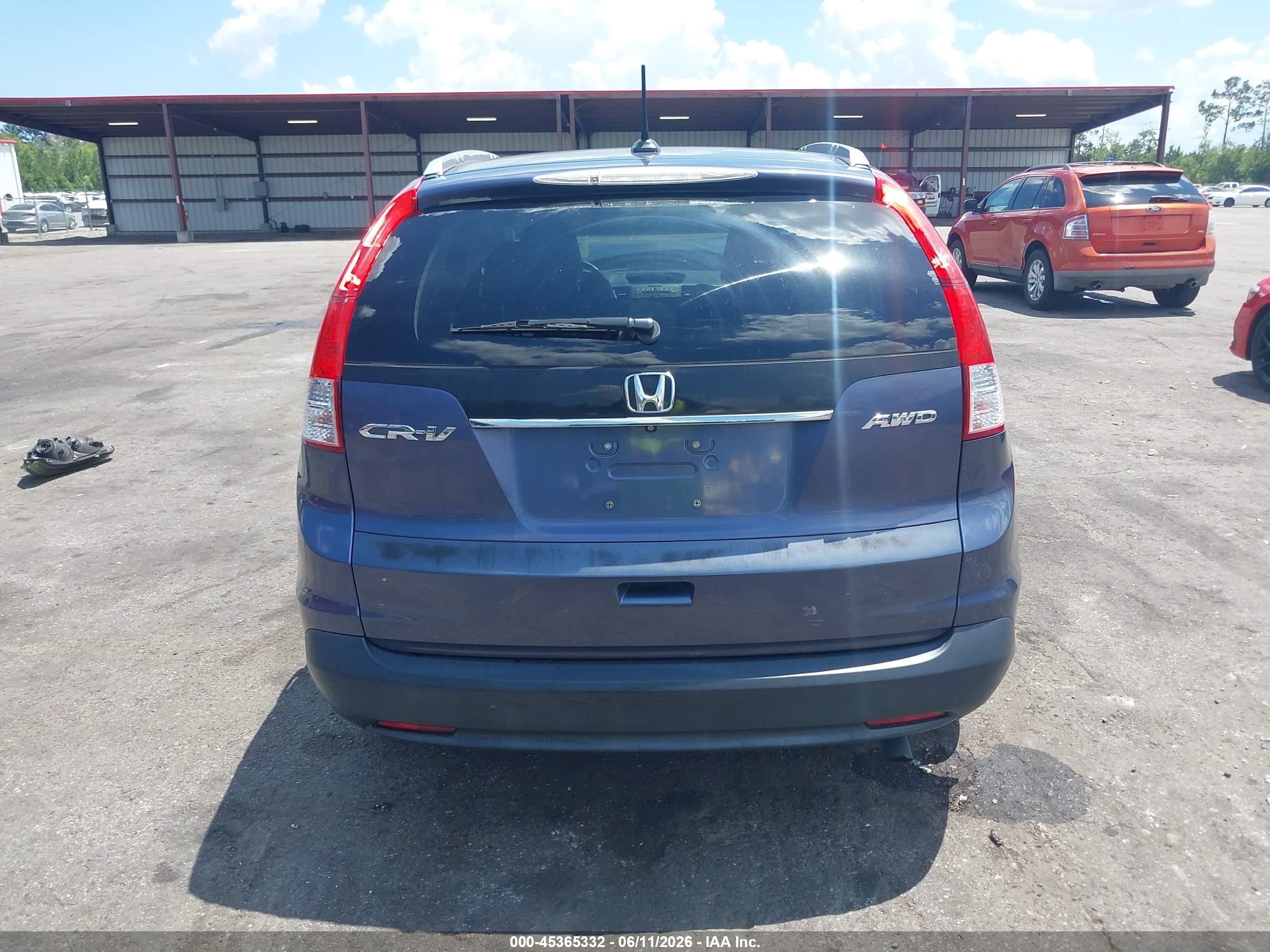 2014 Honda Cr-v Ex-l Blue vin: 5J6RM4H74EL076809