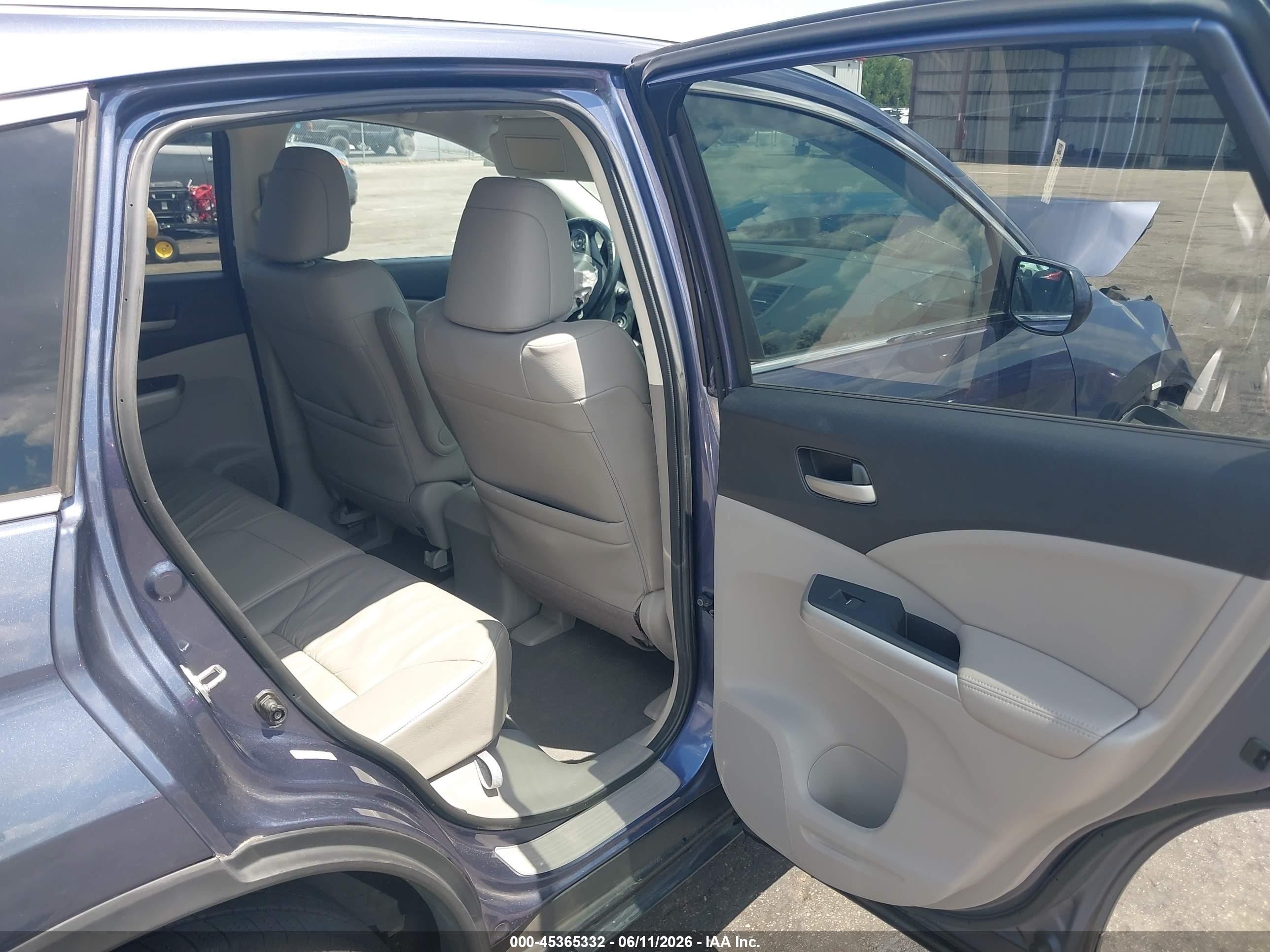 2014 Honda Cr-v Ex-l Blue vin: 5J6RM4H74EL076809