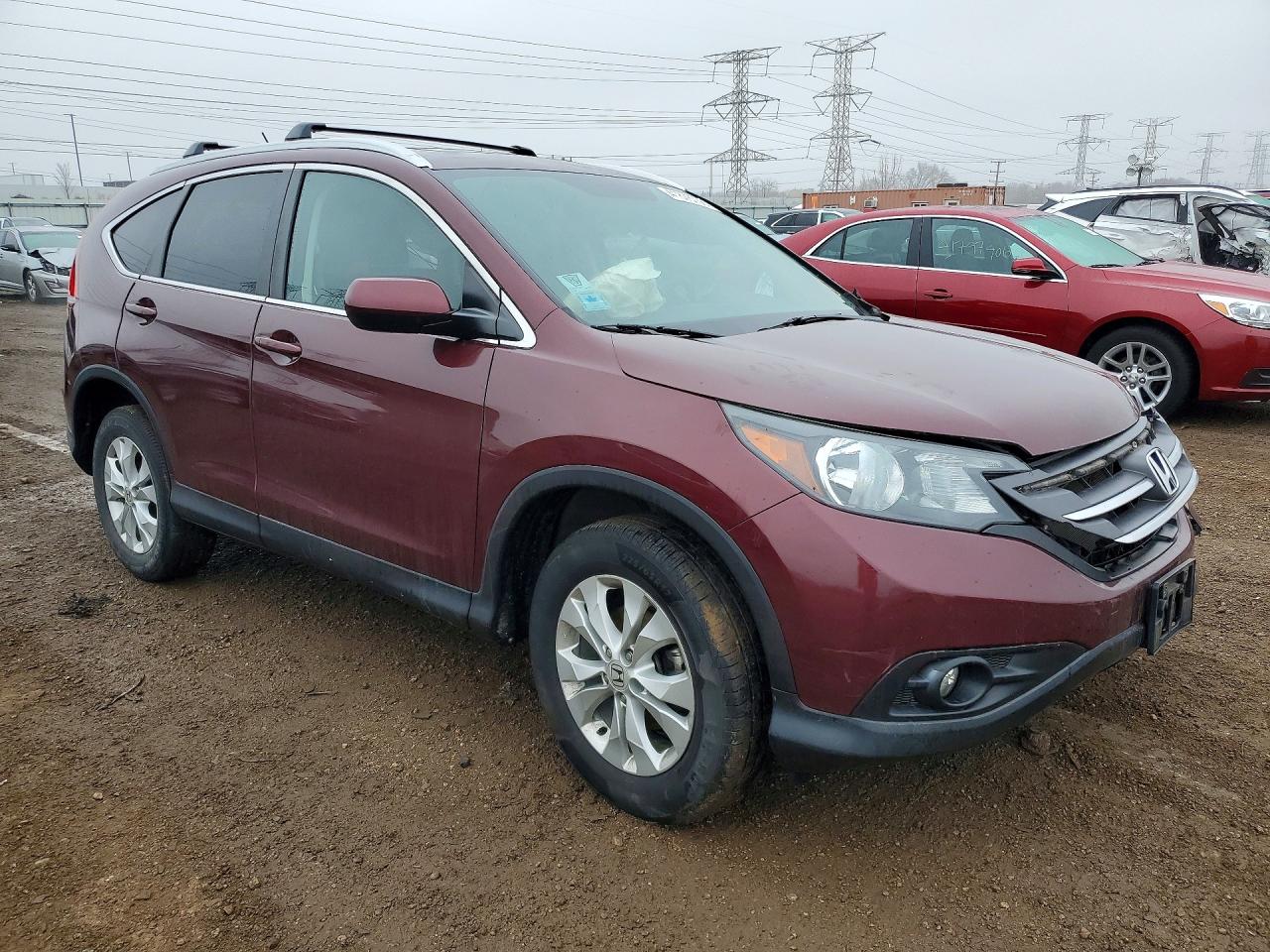 2014 Honda Cr-v Exl Maroon vin: 5J6RM4H74EL077166