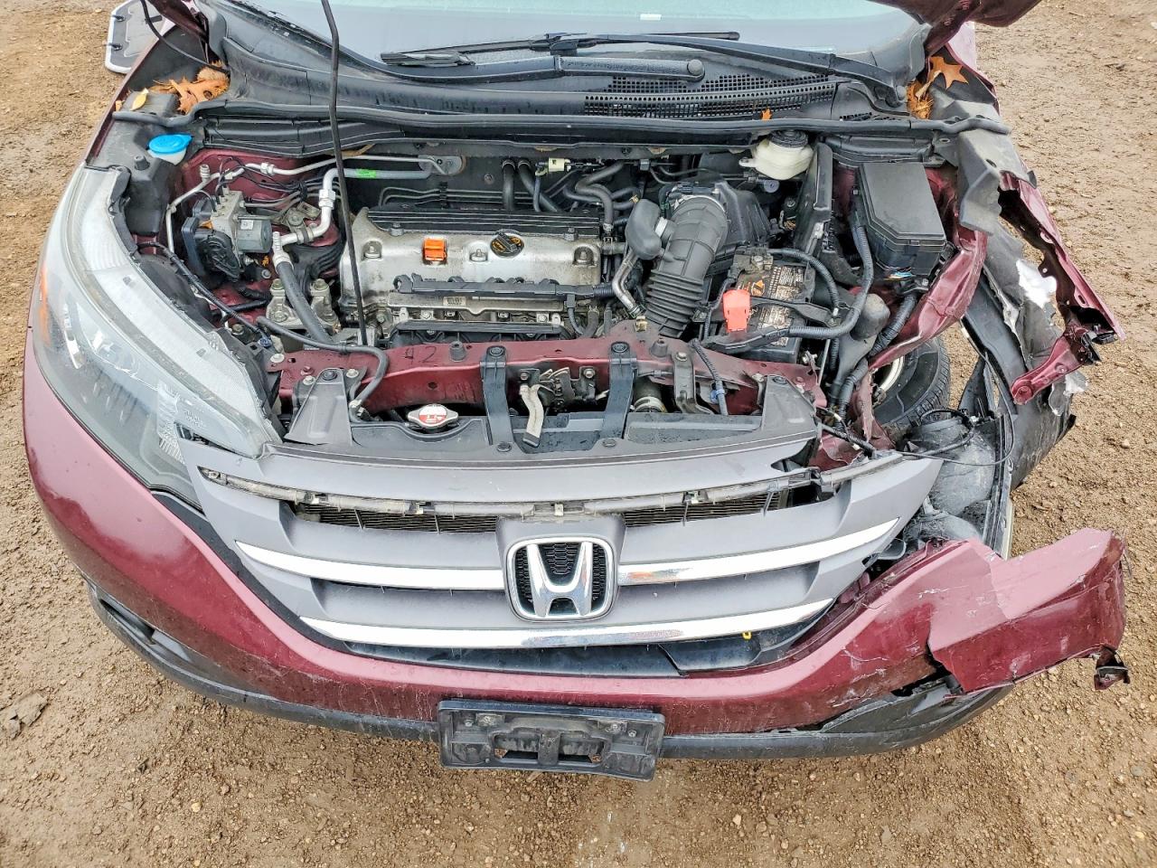 2014 Honda Cr-v Exl Maroon vin: 5J6RM4H74EL077166