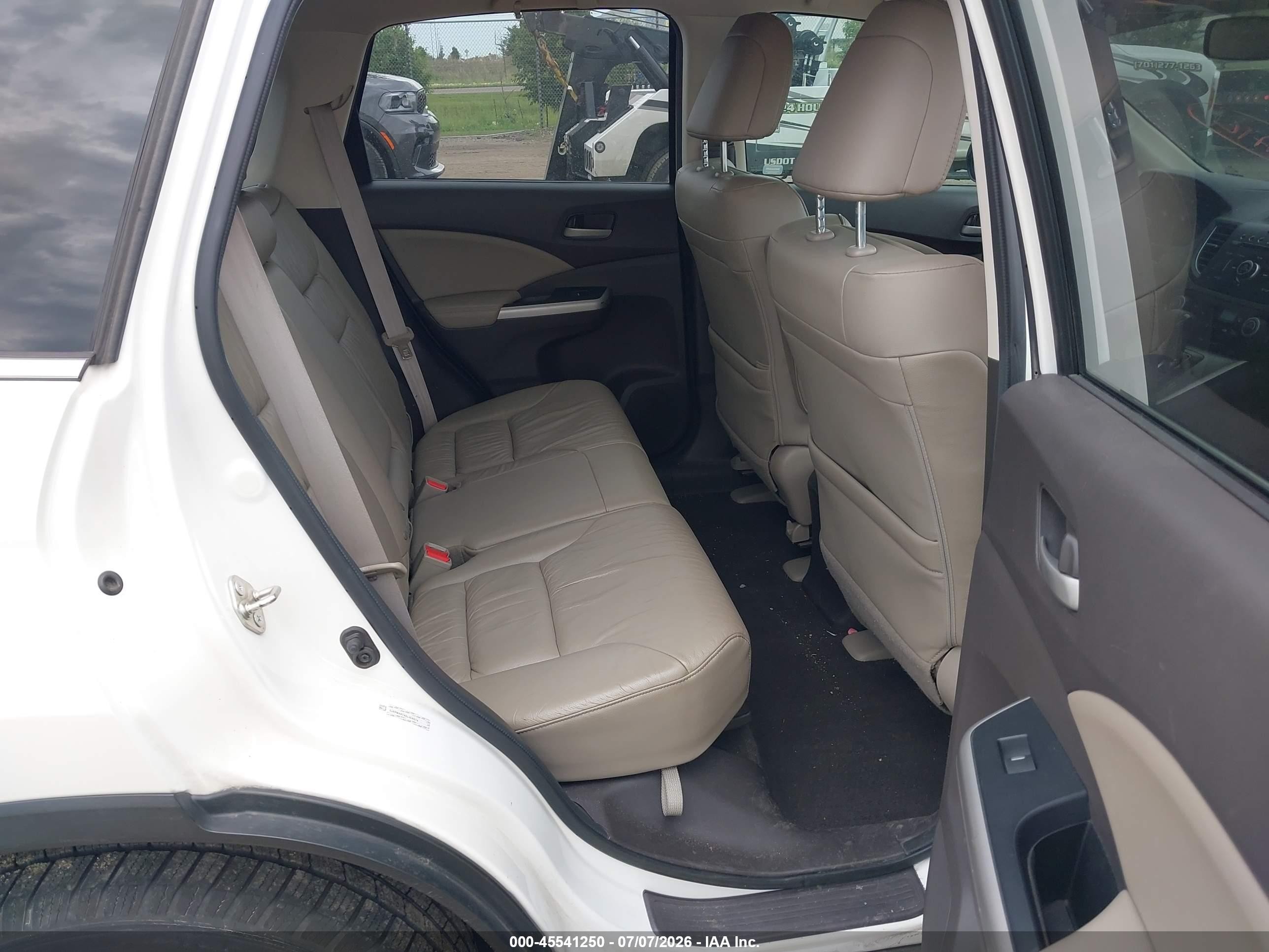 2014 Honda Cr-v Ex-l White vin: 5J6RM4H74EL104074