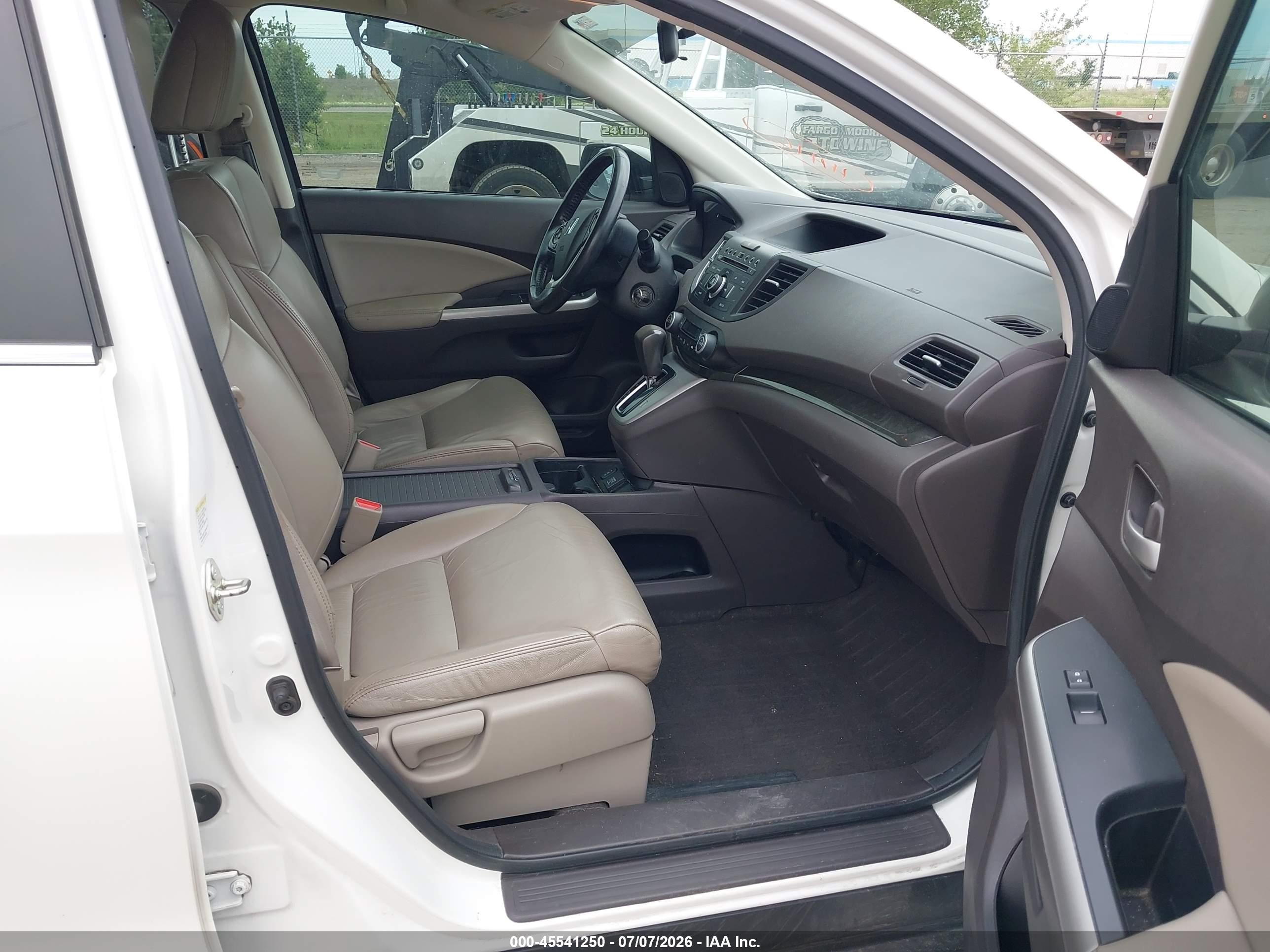 2014 Honda Cr-v Ex-l White vin: 5J6RM4H74EL104074