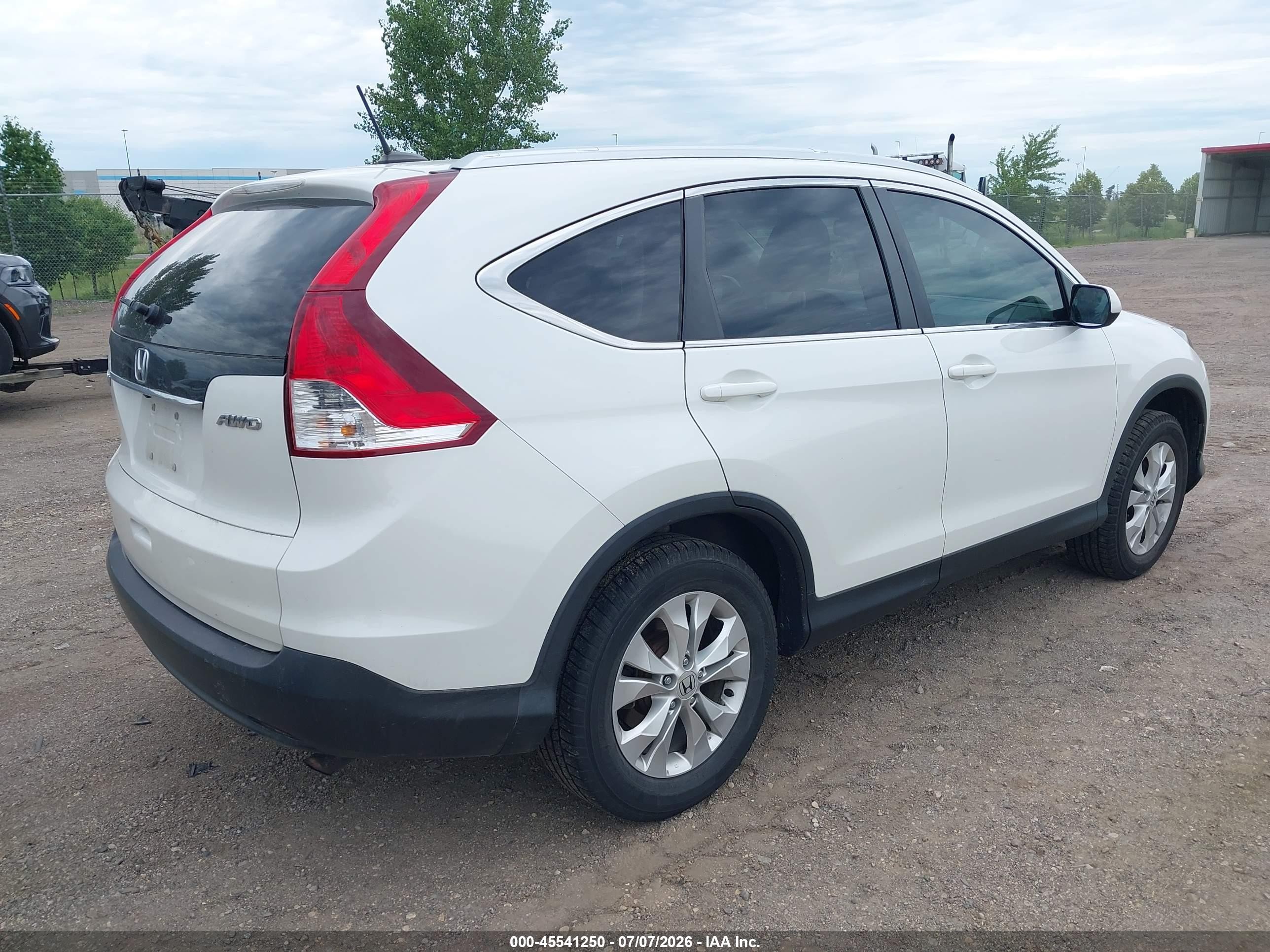 2014 Honda Cr-v Ex-l White vin: 5J6RM4H74EL104074