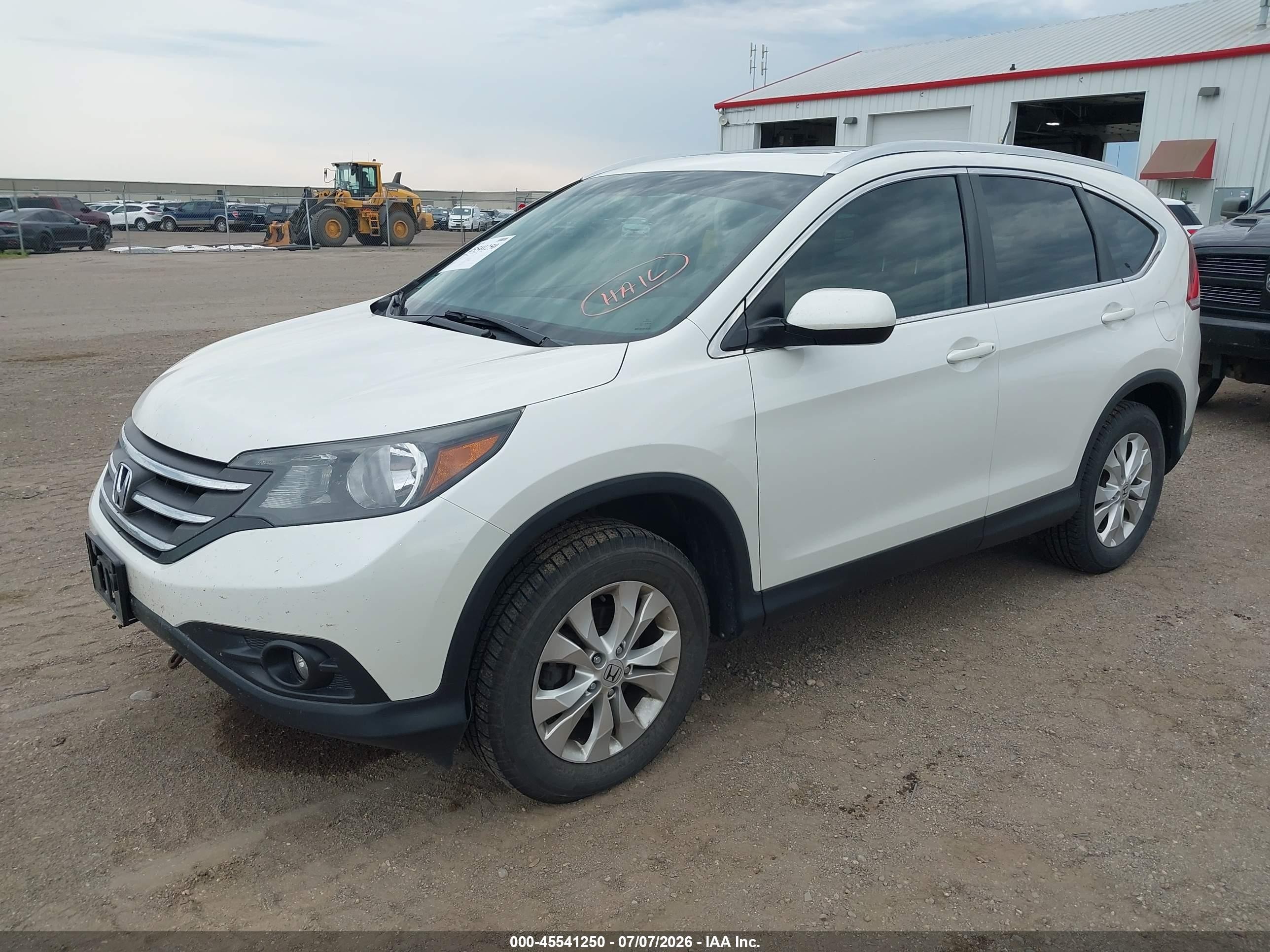 2014 Honda Cr-v Ex-l White vin: 5J6RM4H74EL104074