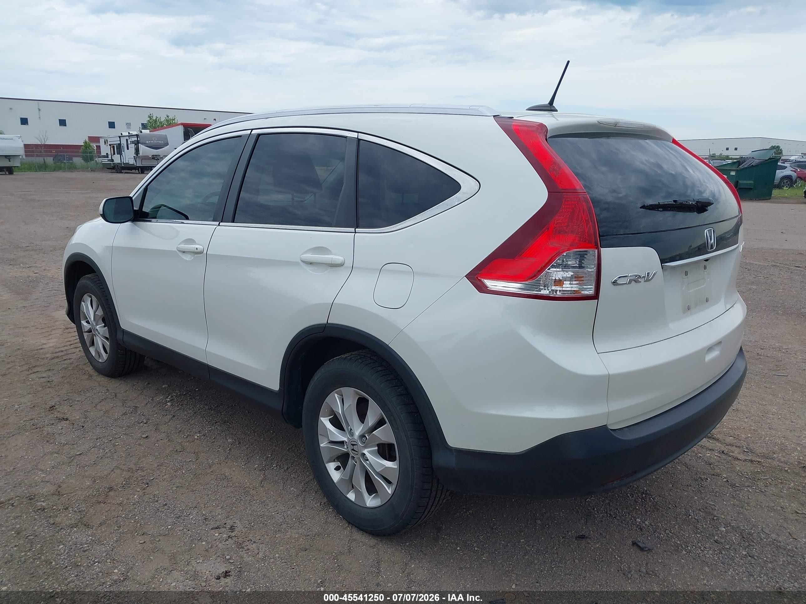 2014 Honda Cr-v Ex-l White vin: 5J6RM4H74EL104074