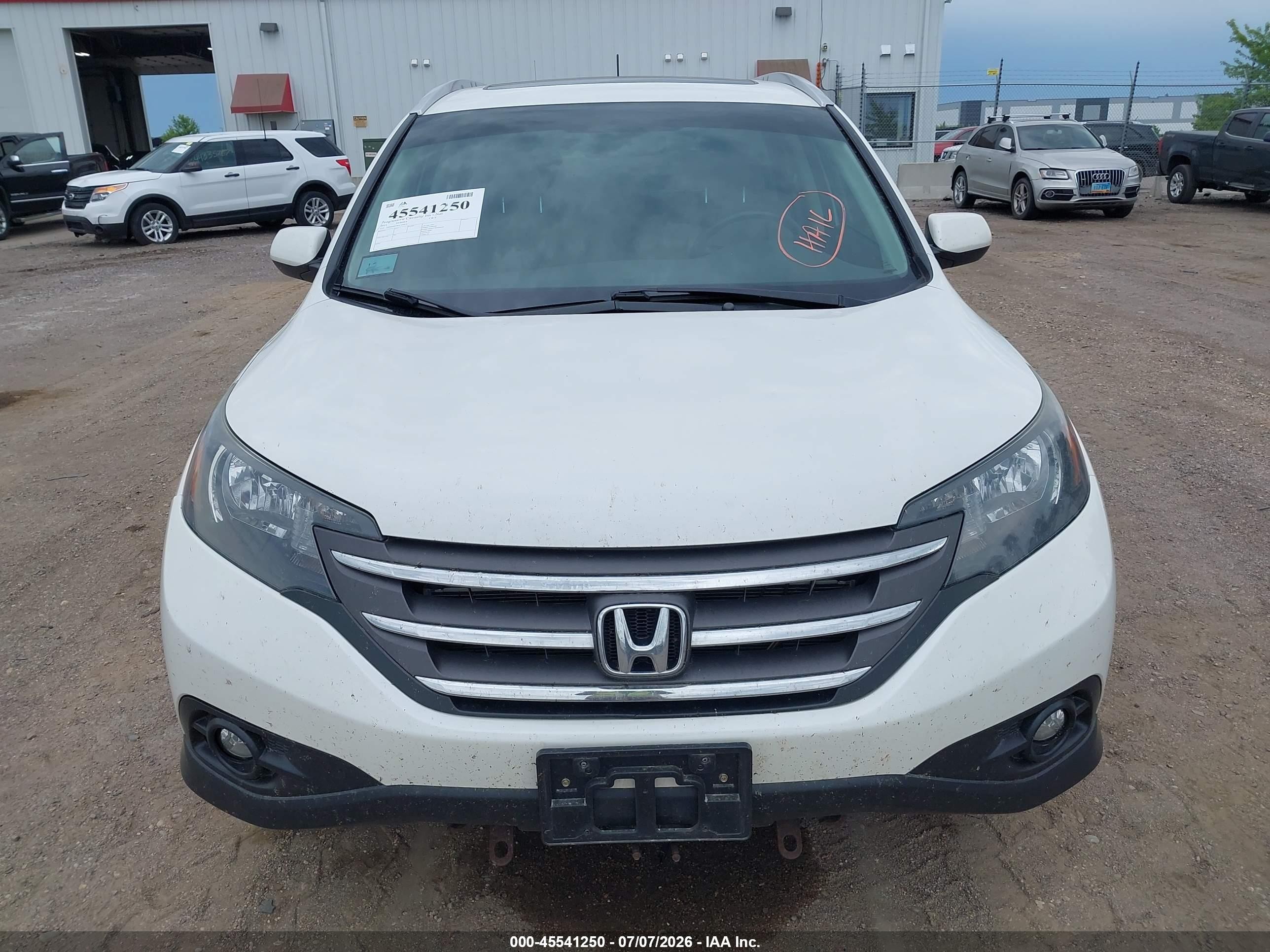 2014 Honda Cr-v Ex-l White vin: 5J6RM4H74EL104074