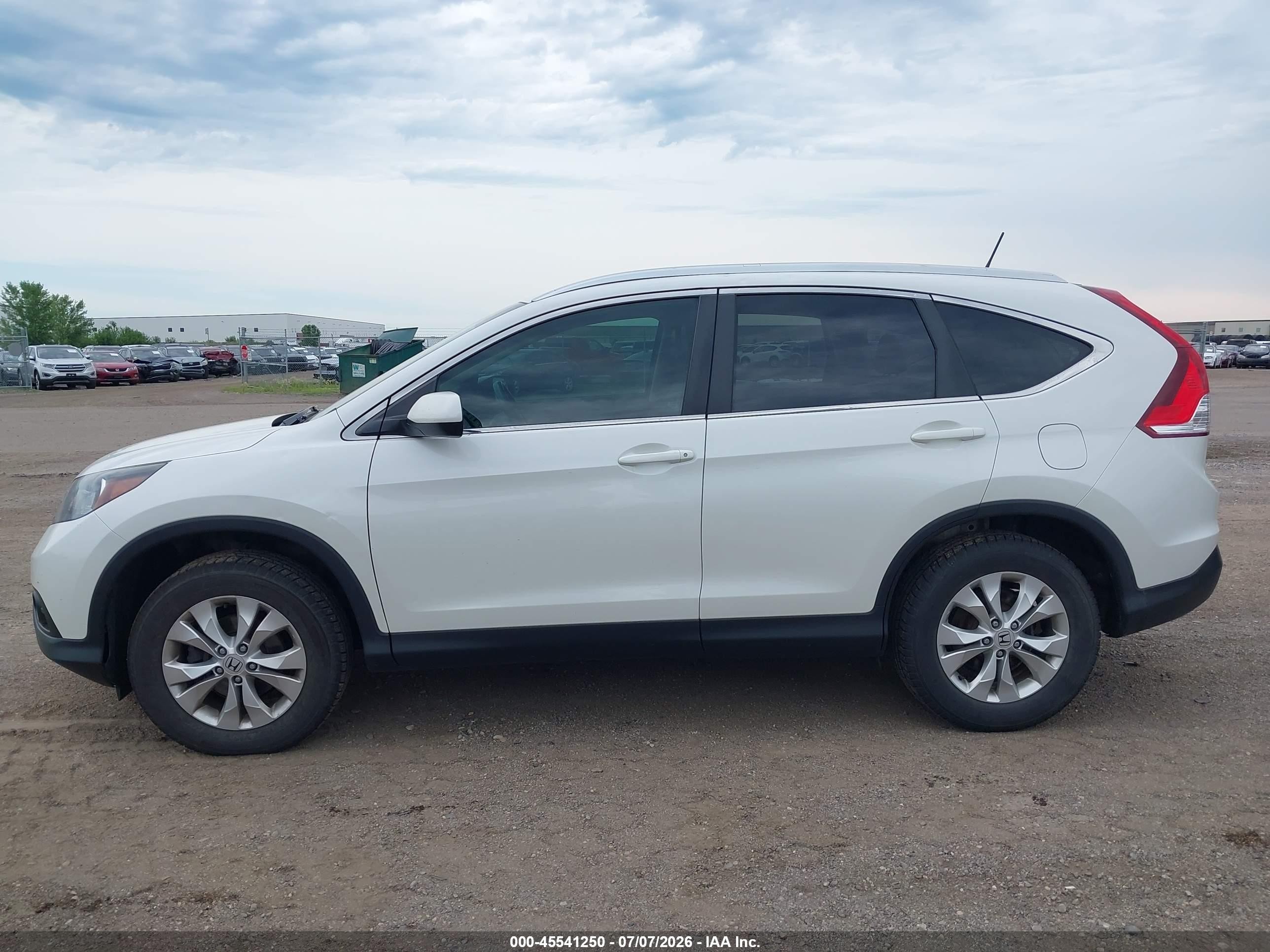 2014 Honda Cr-v Ex-l White vin: 5J6RM4H74EL104074