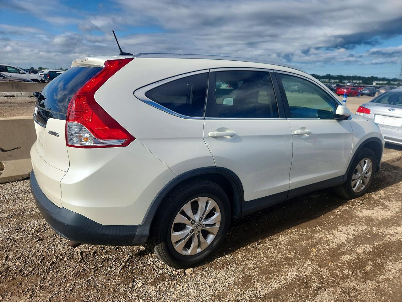 2014 Honda Cr-v Exl White vin: 5J6RM4H74EL107881