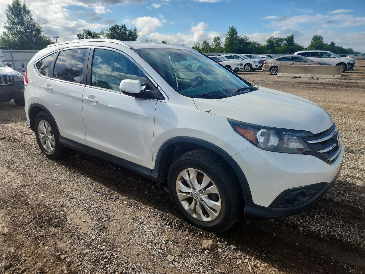 2014 Honda Cr-v Exl White vin: 5J6RM4H74EL107881