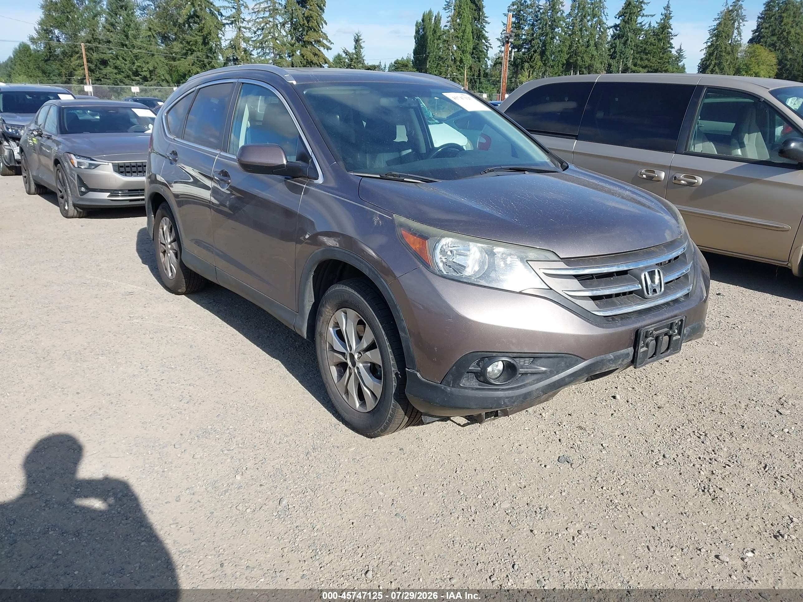2014 Honda Cr-v Ex-l Beige vin: 5J6RM4H74EL110375