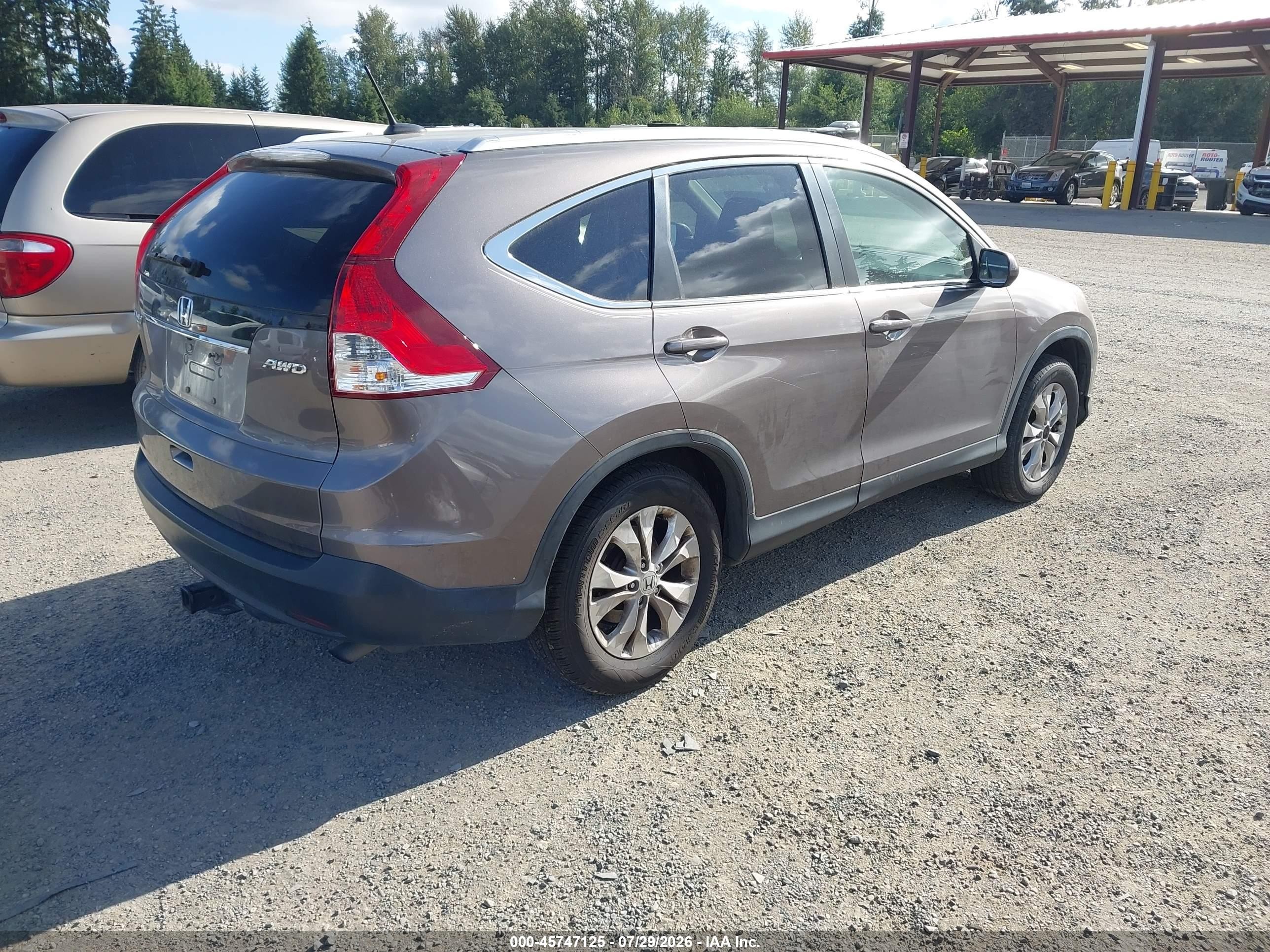 2014 Honda Cr-v Ex-l Beige vin: 5J6RM4H74EL110375