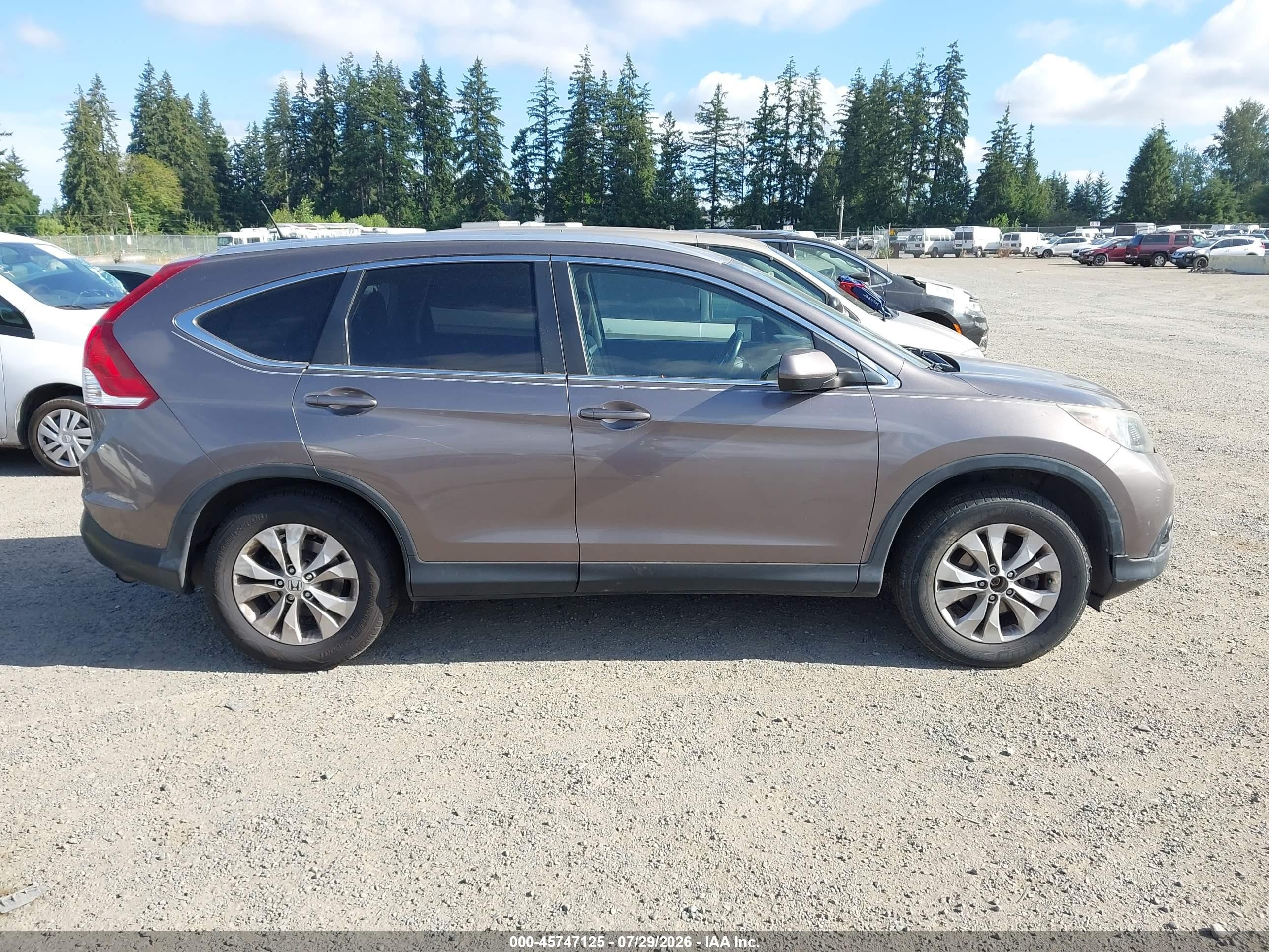 2014 Honda Cr-v Ex-l Beige vin: 5J6RM4H74EL110375