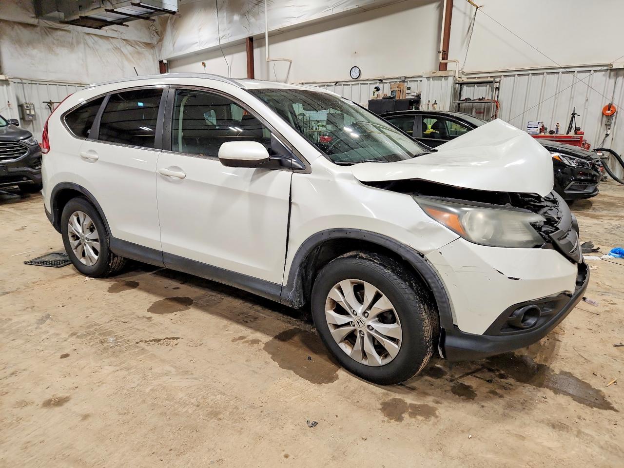 2014 Honda Cr-v Exl White vin: 5J6RM4H74EL119979