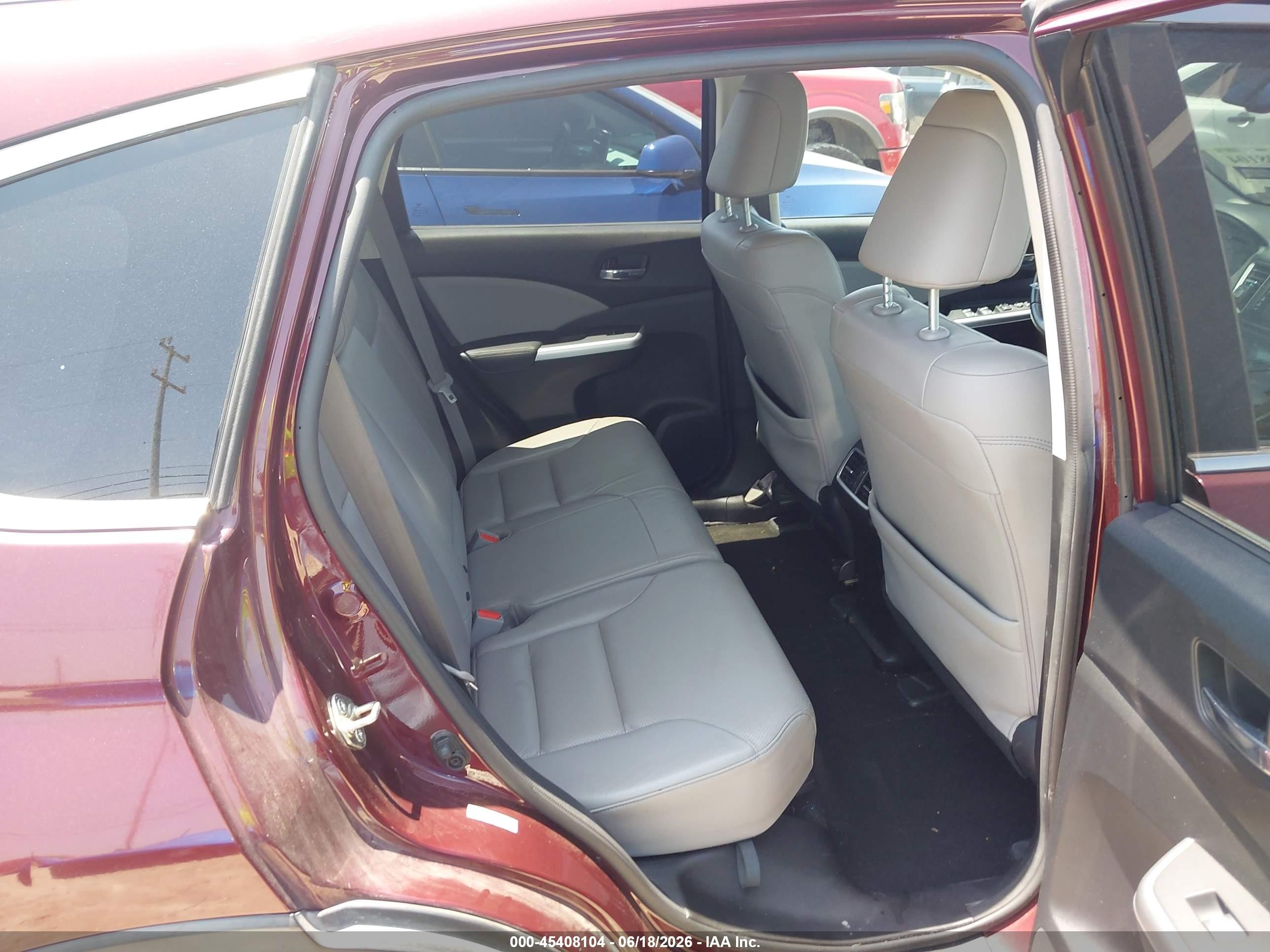 2015 Honda Cr-v Ex-l Maroon vin: 5J6RM4H74FL004395