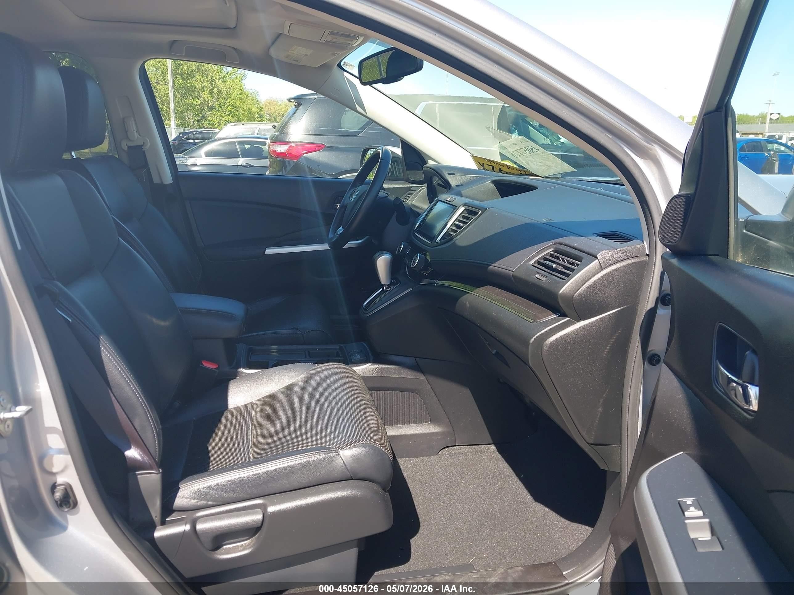 2015 Honda Cr-v Ex-l Silver vin: 5J6RM4H74FL005014