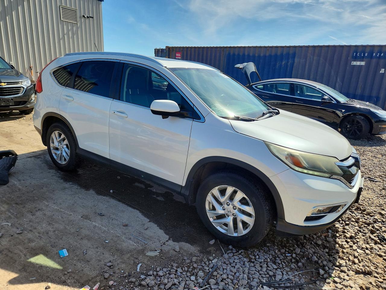 2015 Honda Cr-v Exl White vin: 5J6RM4H74FL017096