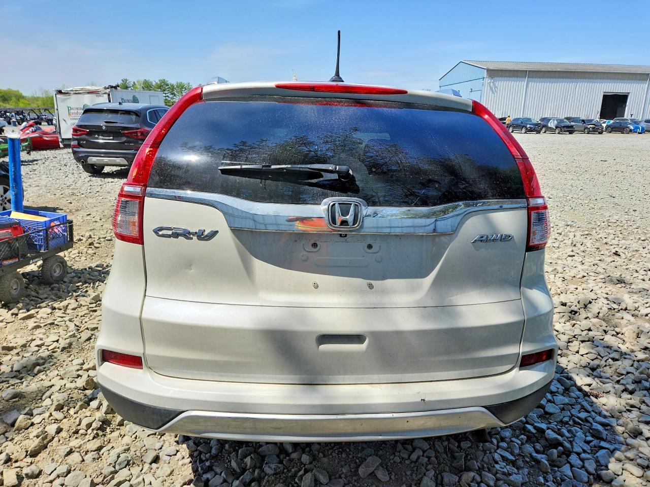 2015 Honda Cr-v Exl White vin: 5J6RM4H74FL018426