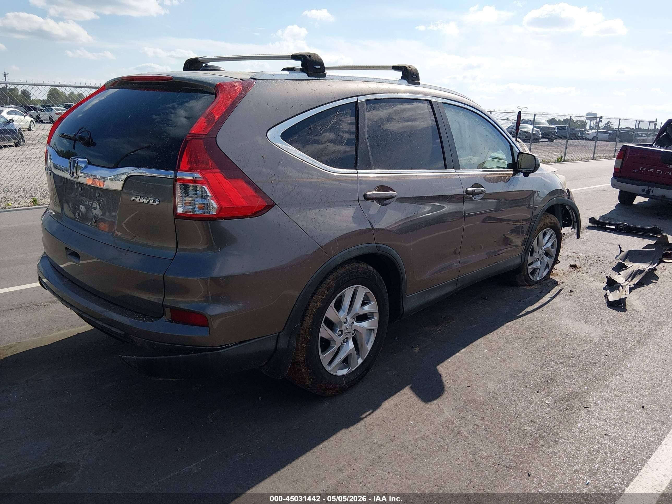 2015 Honda Cr-v Exl Gray vin: 5J6RM4H74FL063088