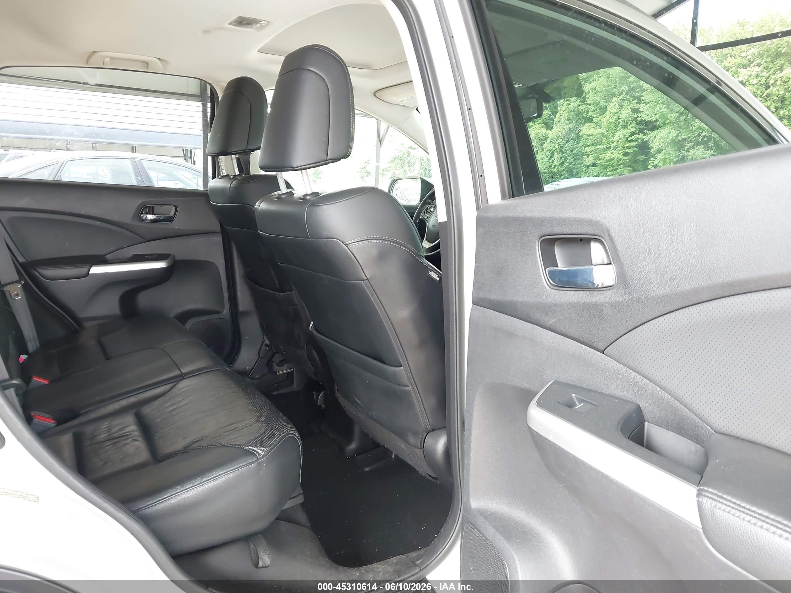 2015 Honda Cr-v Ex-l White vin: 5J6RM4H74FL068033