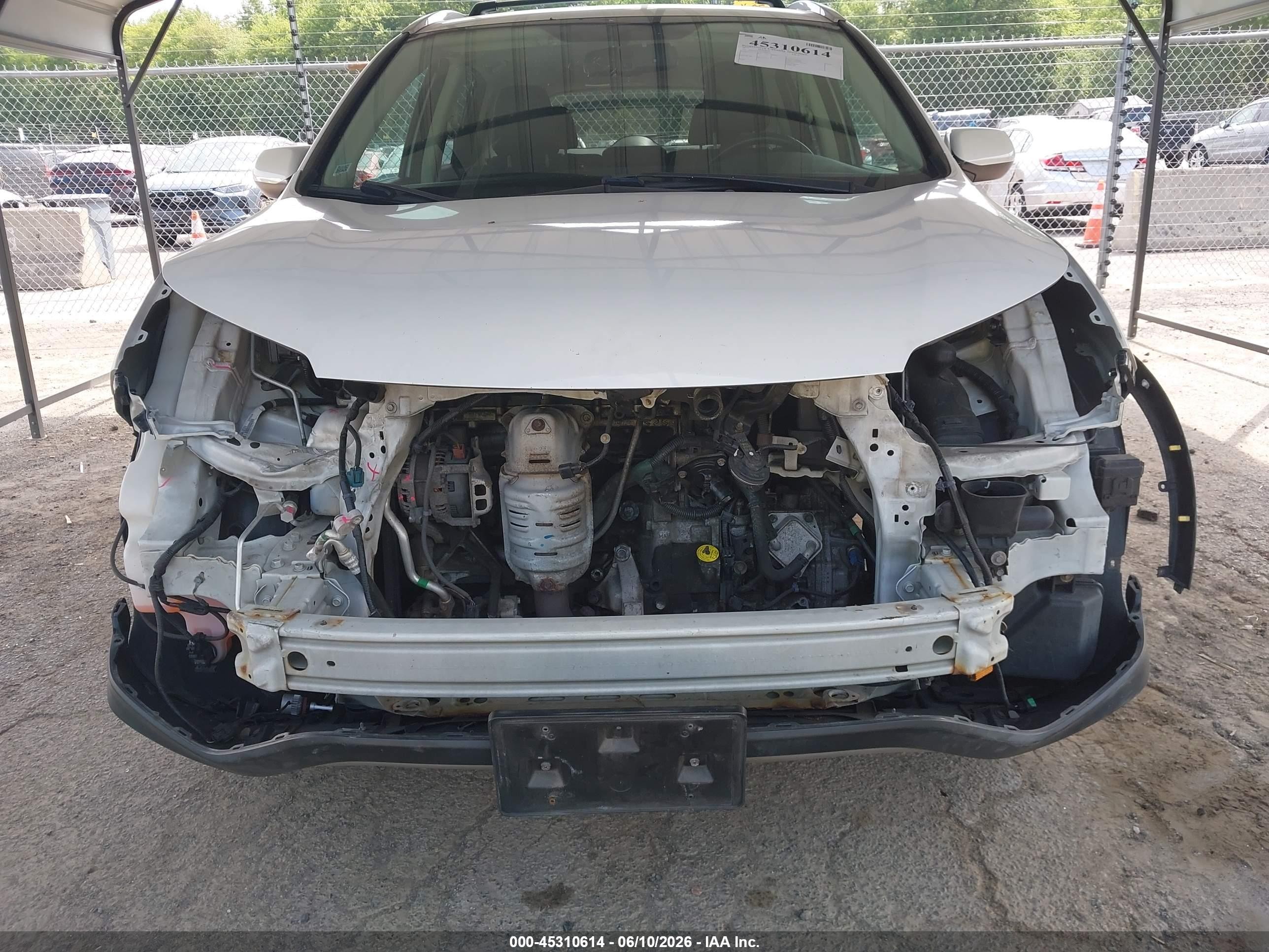 2015 Honda Cr-v Ex-l White vin: 5J6RM4H74FL068033
