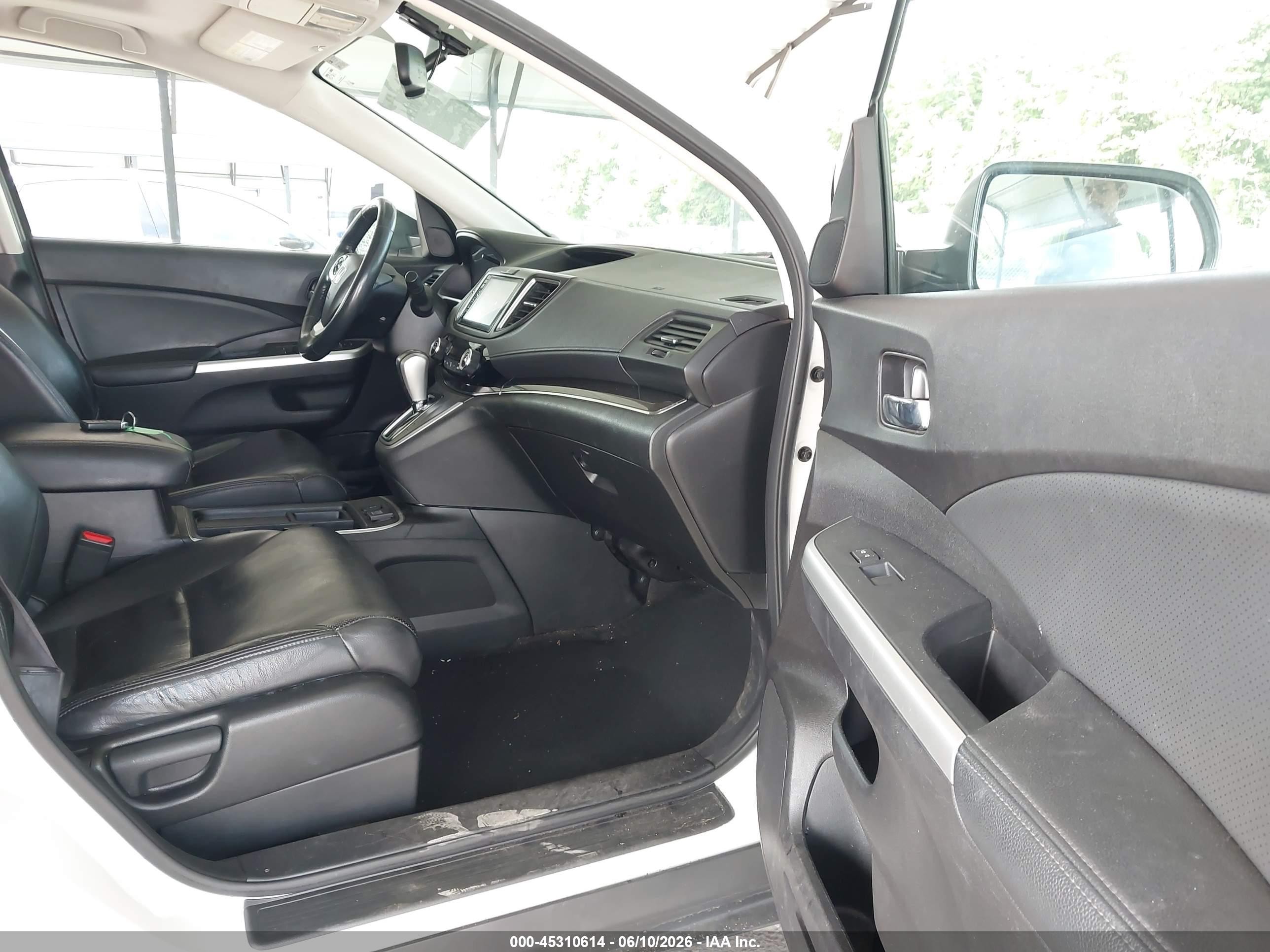 2015 Honda Cr-v Ex-l White vin: 5J6RM4H74FL068033