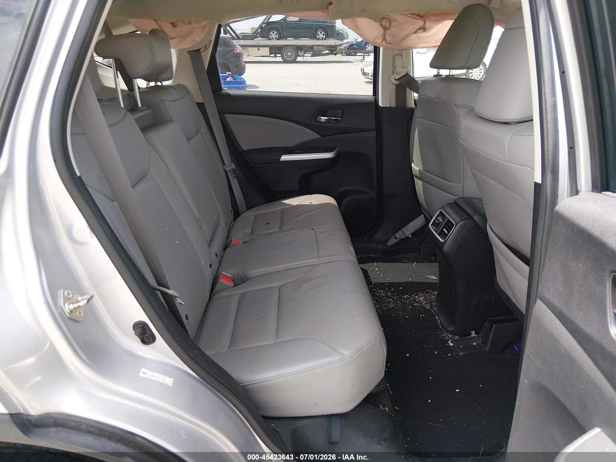 2015 Honda Cr-v Ex-l Silver vin: 5J6RM4H74FL107106