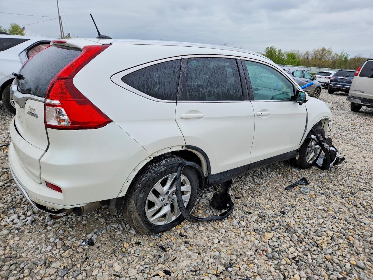2015 Honda Cr-v Exl Белый vin: 5J6RM4H74FL128246