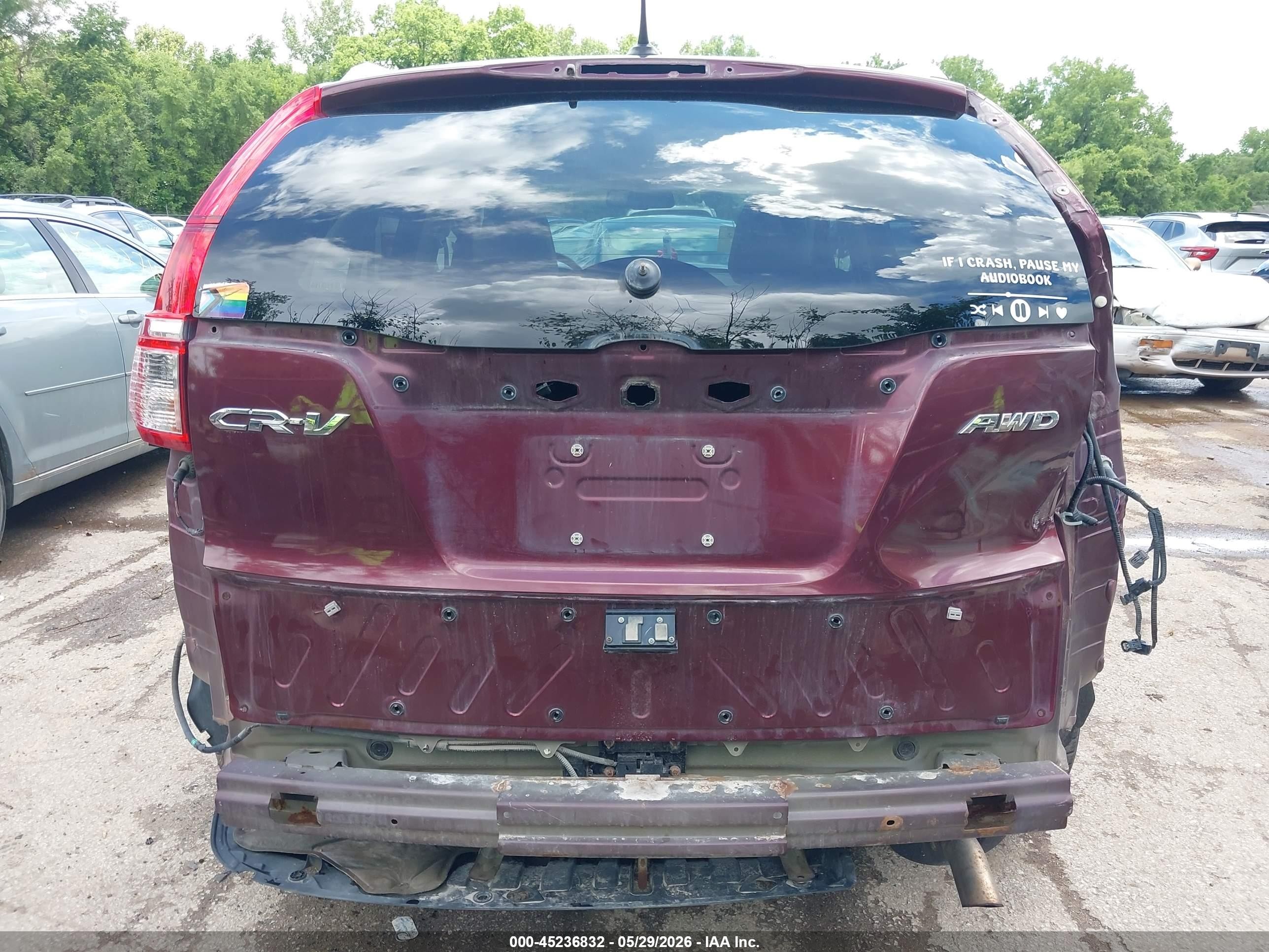 2016 Honda Cr-v Ex-l Red vin: 5J6RM4H74GL070429