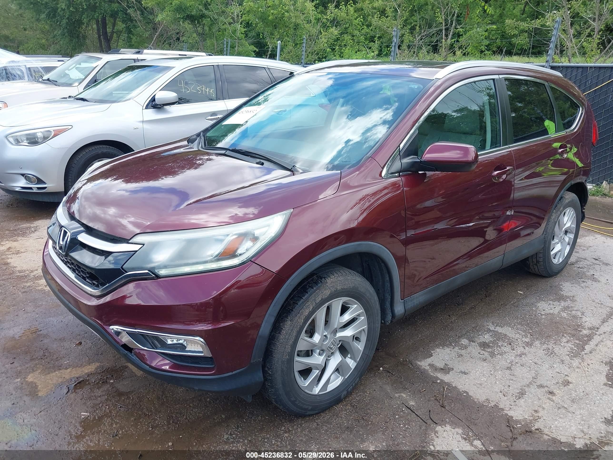 2016 Honda Cr-v Ex-l Red vin: 5J6RM4H74GL070429