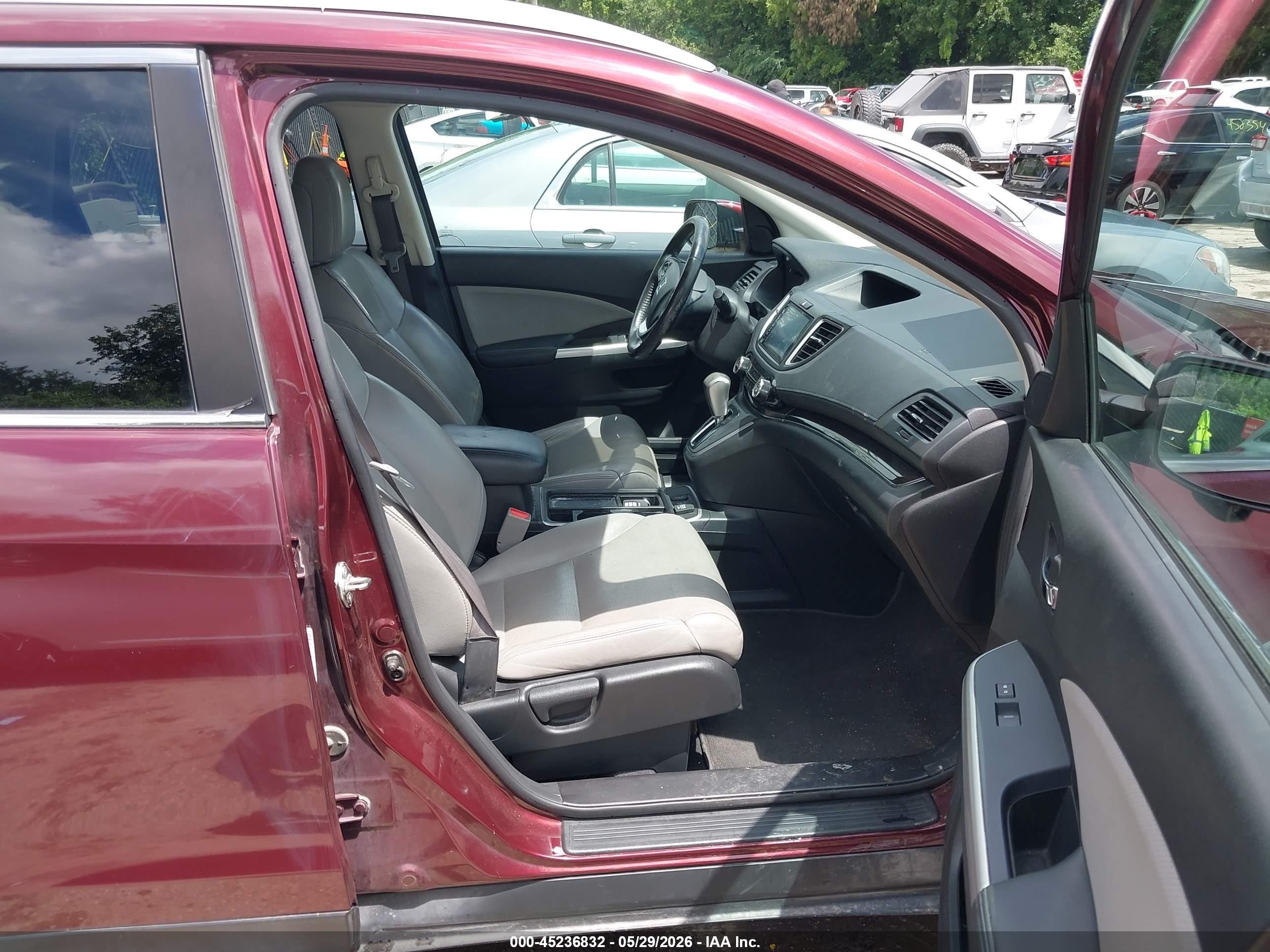 2016 Honda Cr-v Ex-l Red vin: 5J6RM4H74GL070429