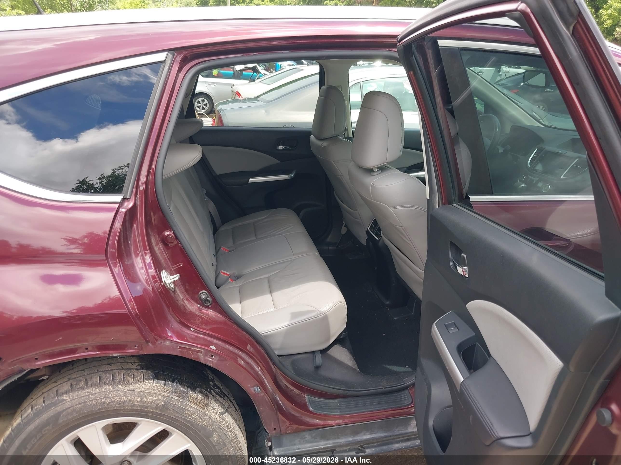 2016 Honda Cr-v Ex-l Red vin: 5J6RM4H74GL070429