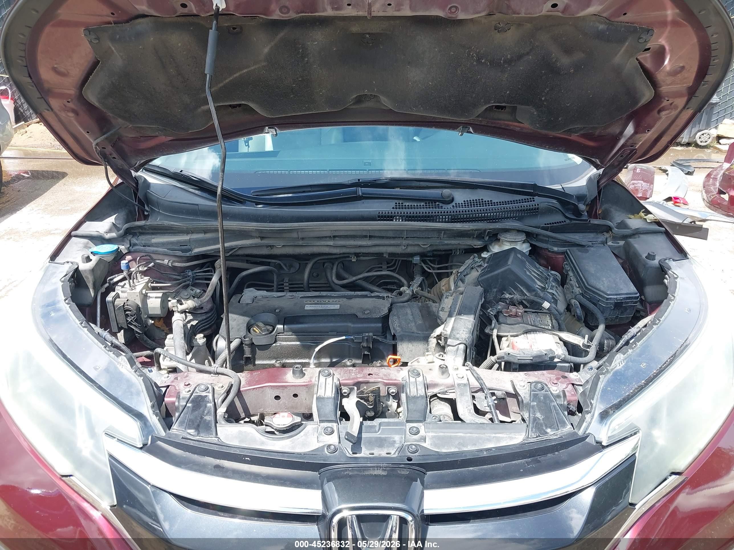 2016 Honda Cr-v Ex-l Red vin: 5J6RM4H74GL070429