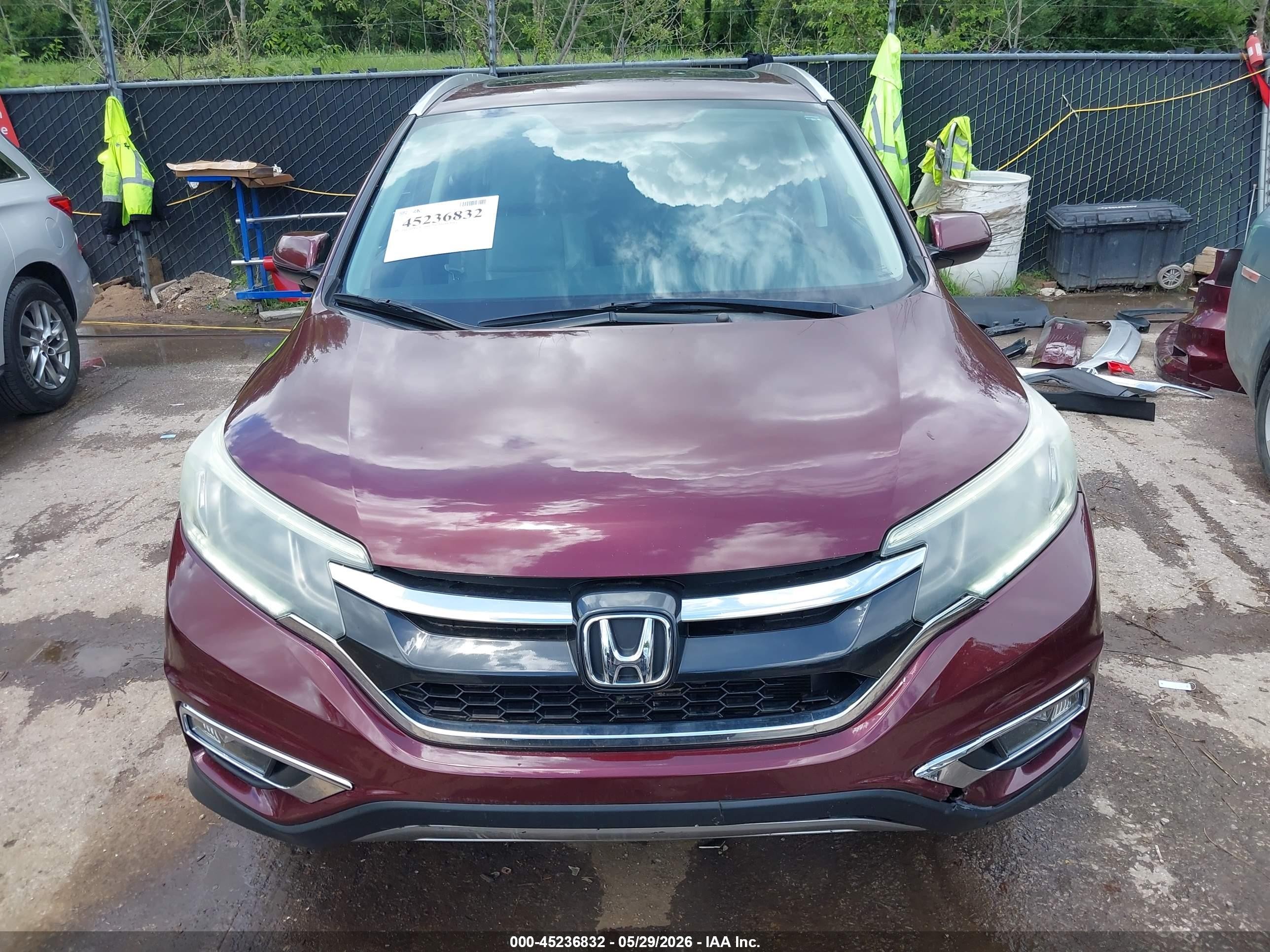 2016 Honda Cr-v Ex-l Red vin: 5J6RM4H74GL070429