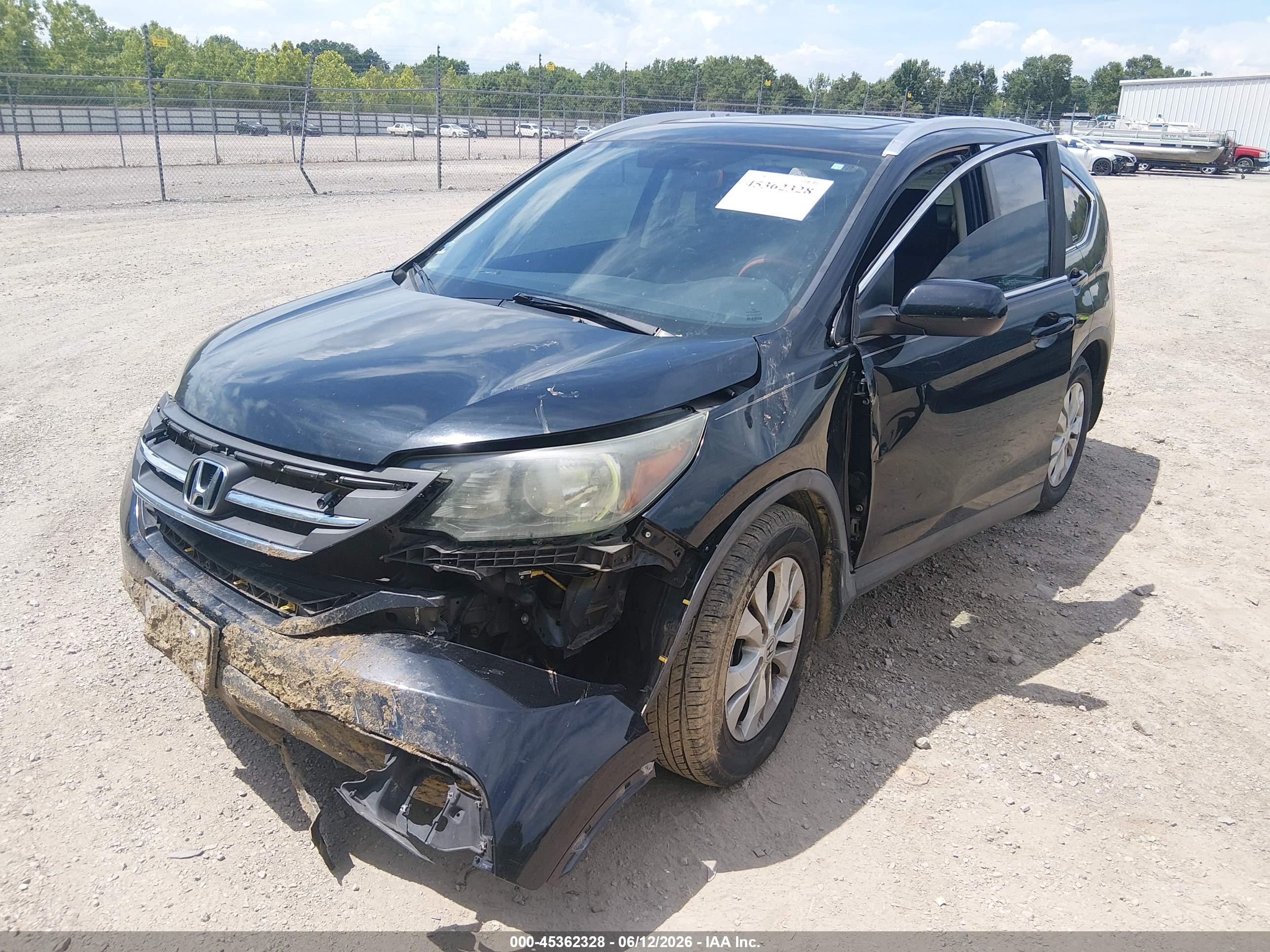 2012 Honda Cr-v Ex-l Black vin: 5J6RM4H75CL002585