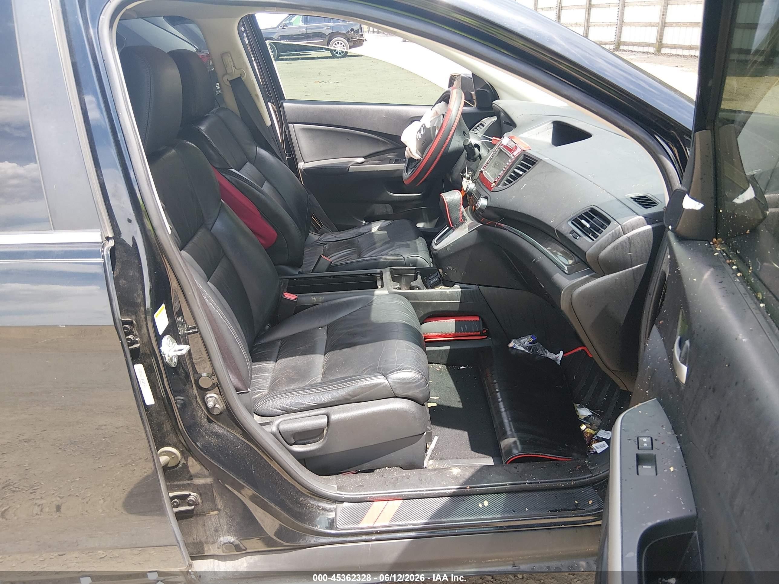 2012 Honda Cr-v Ex-l Black vin: 5J6RM4H75CL002585