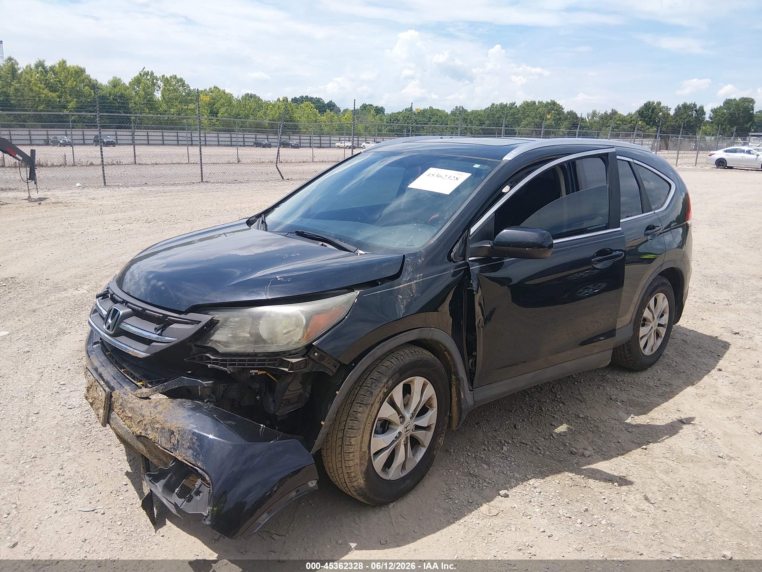 2012 Honda Cr-v Ex-l Black vin: 5J6RM4H75CL002585